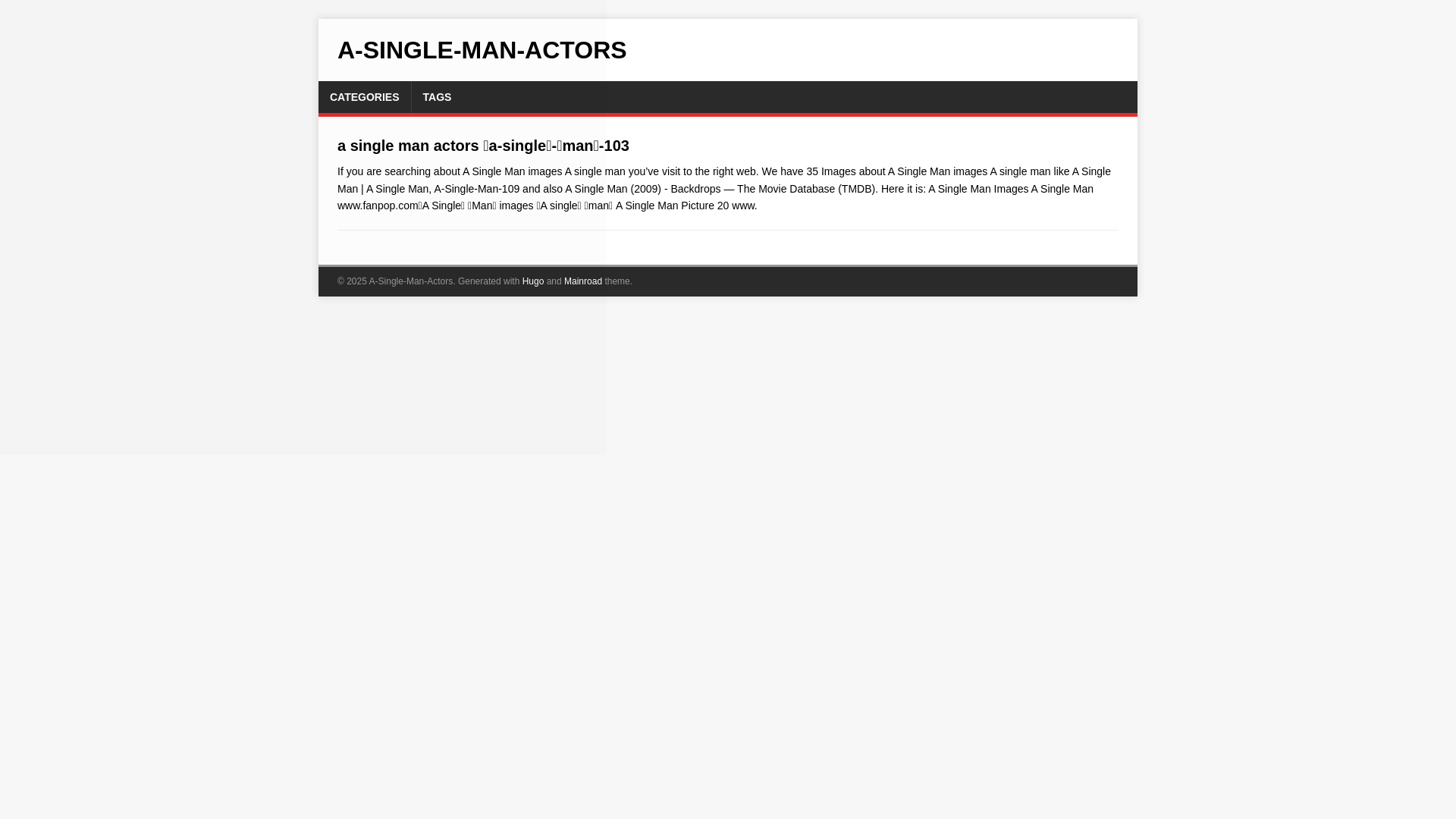 website screenshot of https://a-single-man-actors.pages.dev/