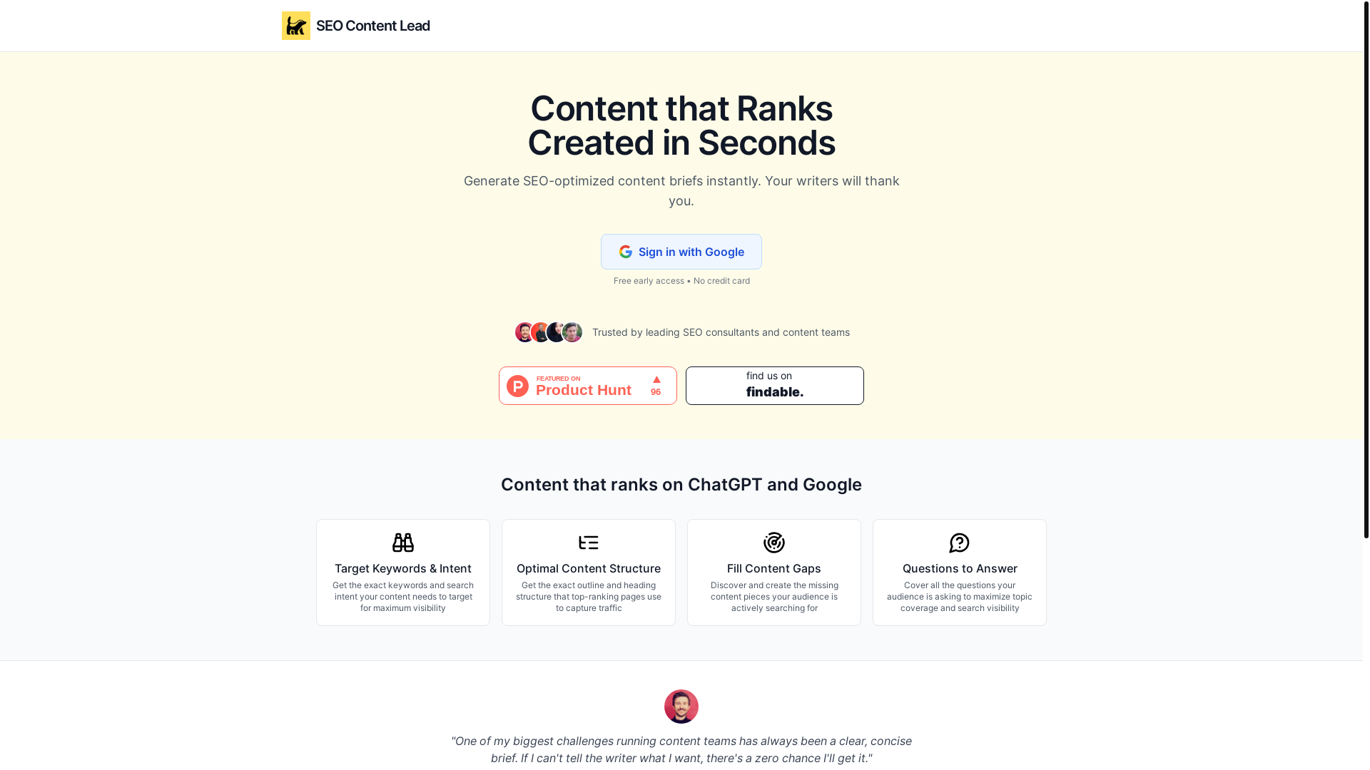 website screenshot of https://seocontentlead.com/
