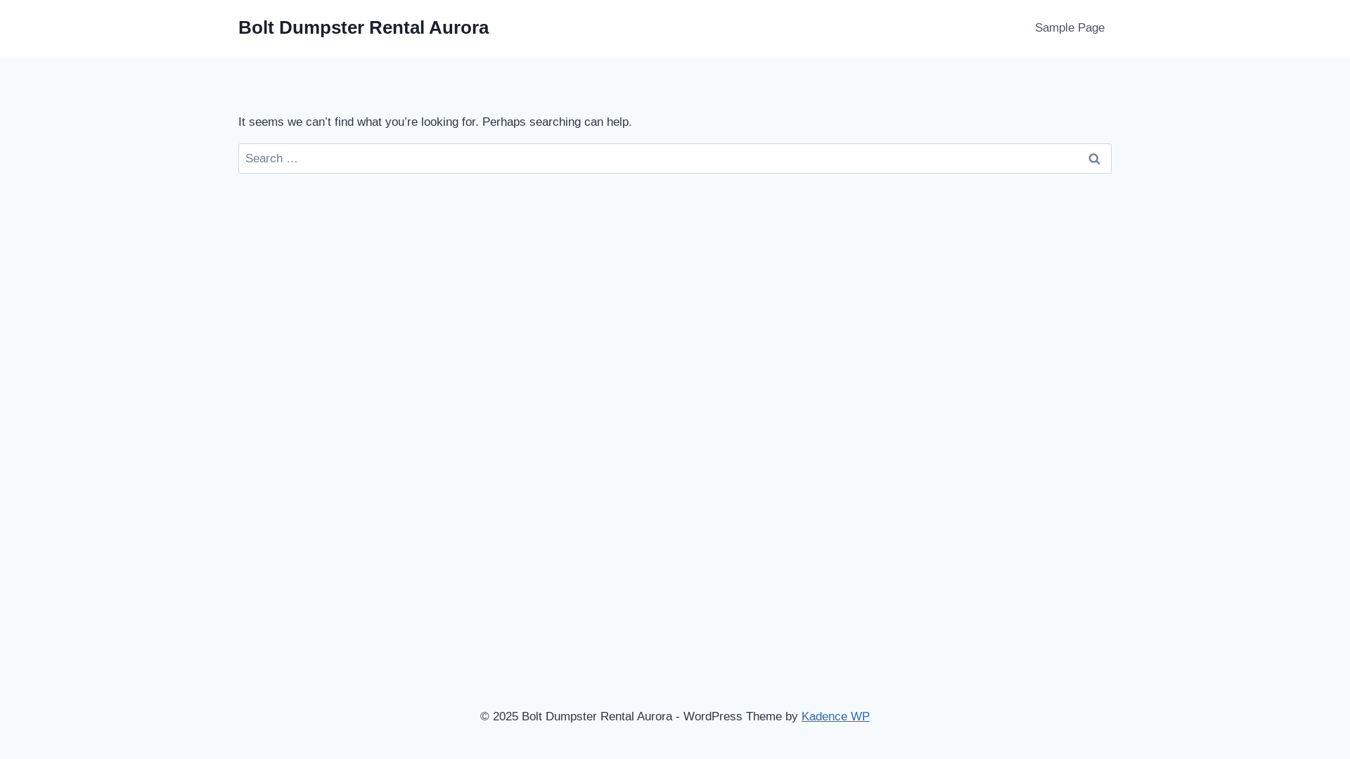 website screenshot of https://boltdumpsterrentalaurora.com/