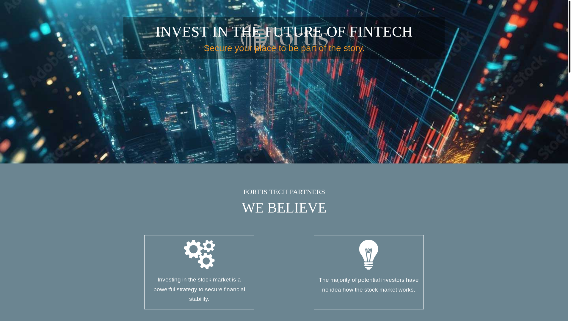 website screenshot of https://fortistechpartners.com/