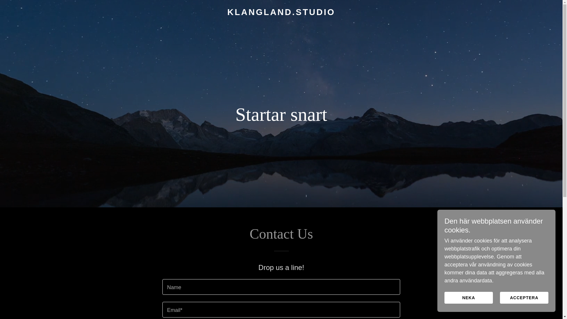 website screenshot of https://klangland.studio/