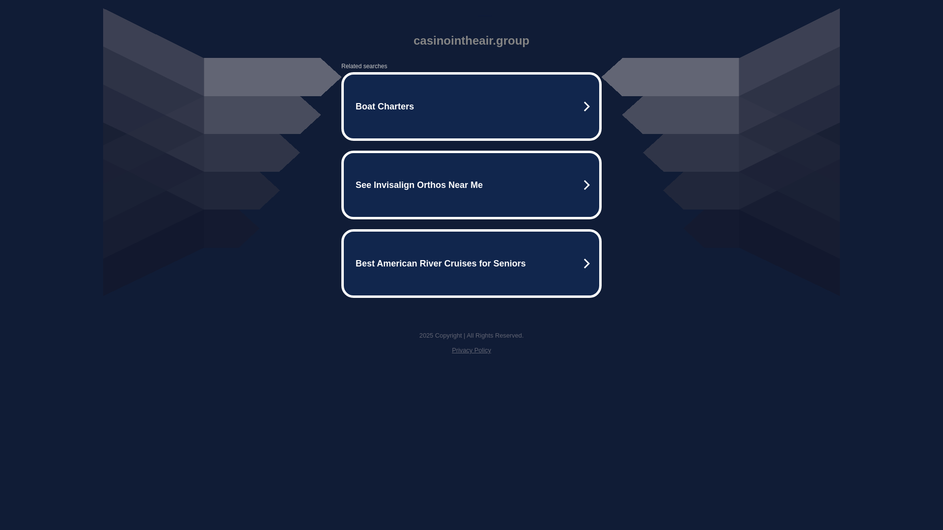 website screenshot of https://casinointheair.group/