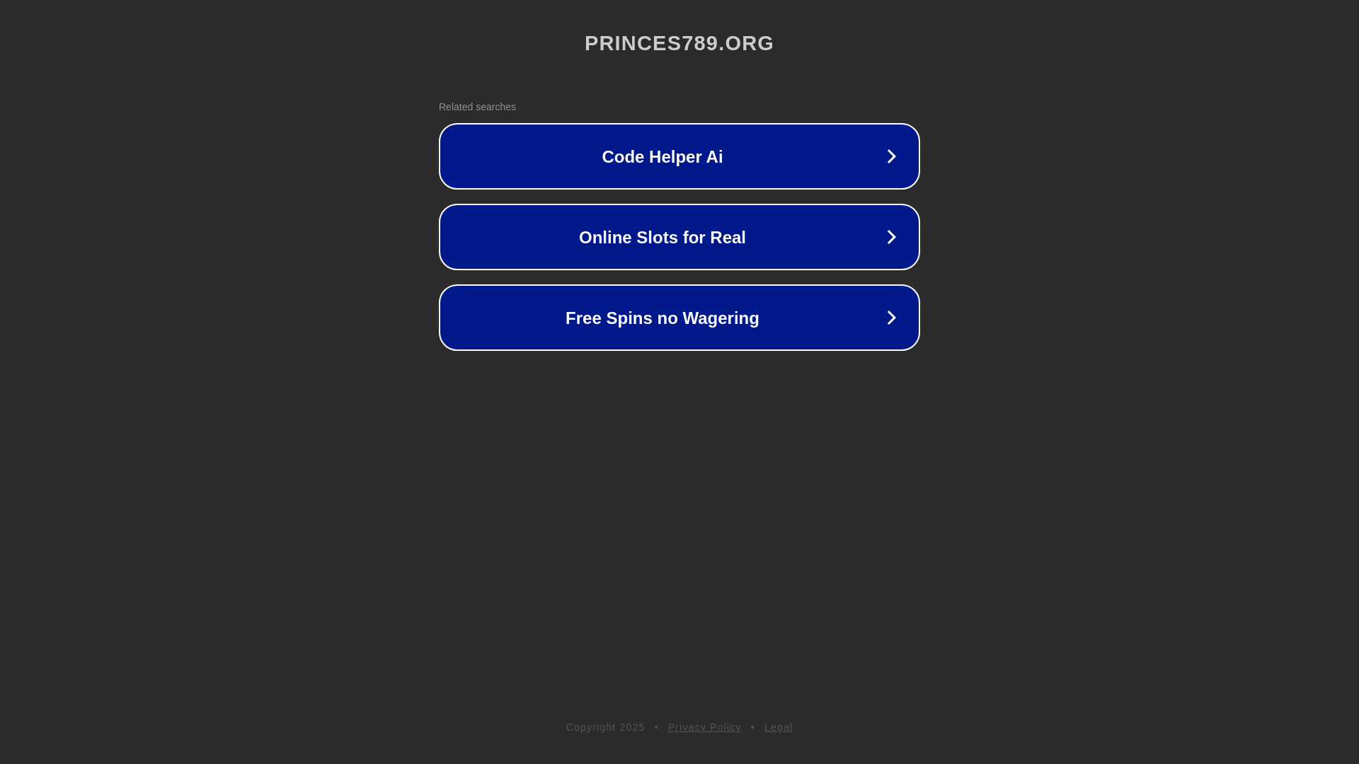 website screenshot of https://princes789.org/