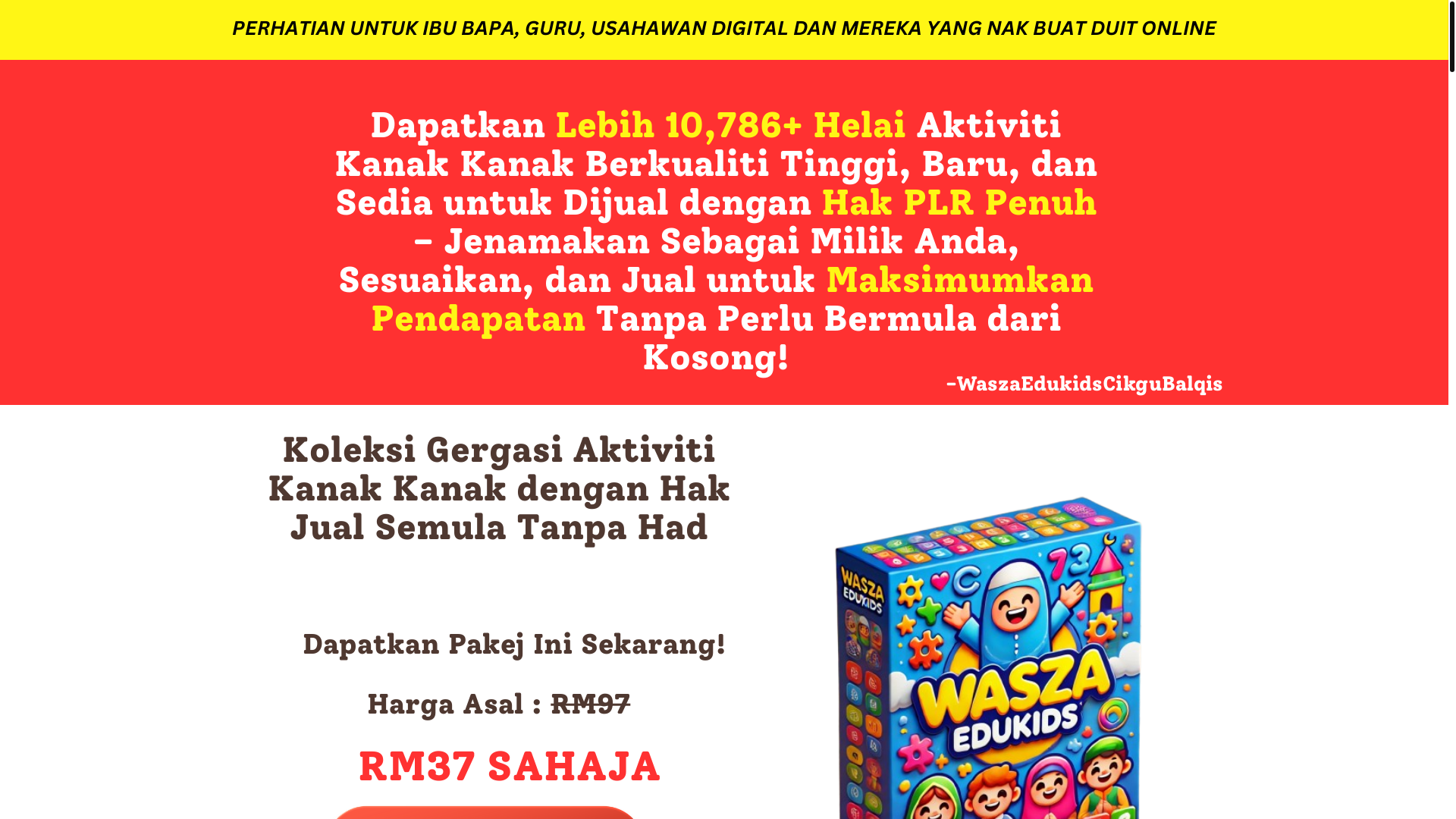 website screenshot of https://waszaedukidsbycikgubalqis.my.canva.site/
