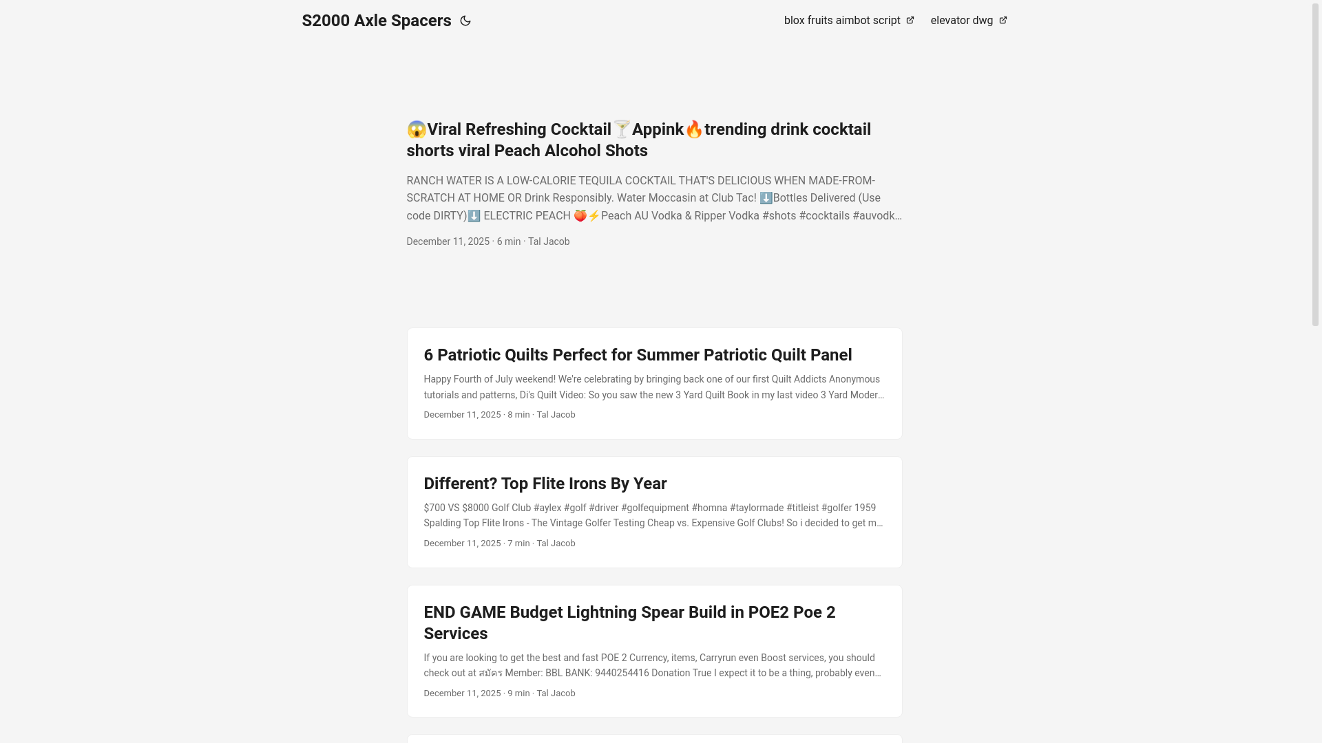 website screenshot of https://s2000axlespacers.pages.dev/