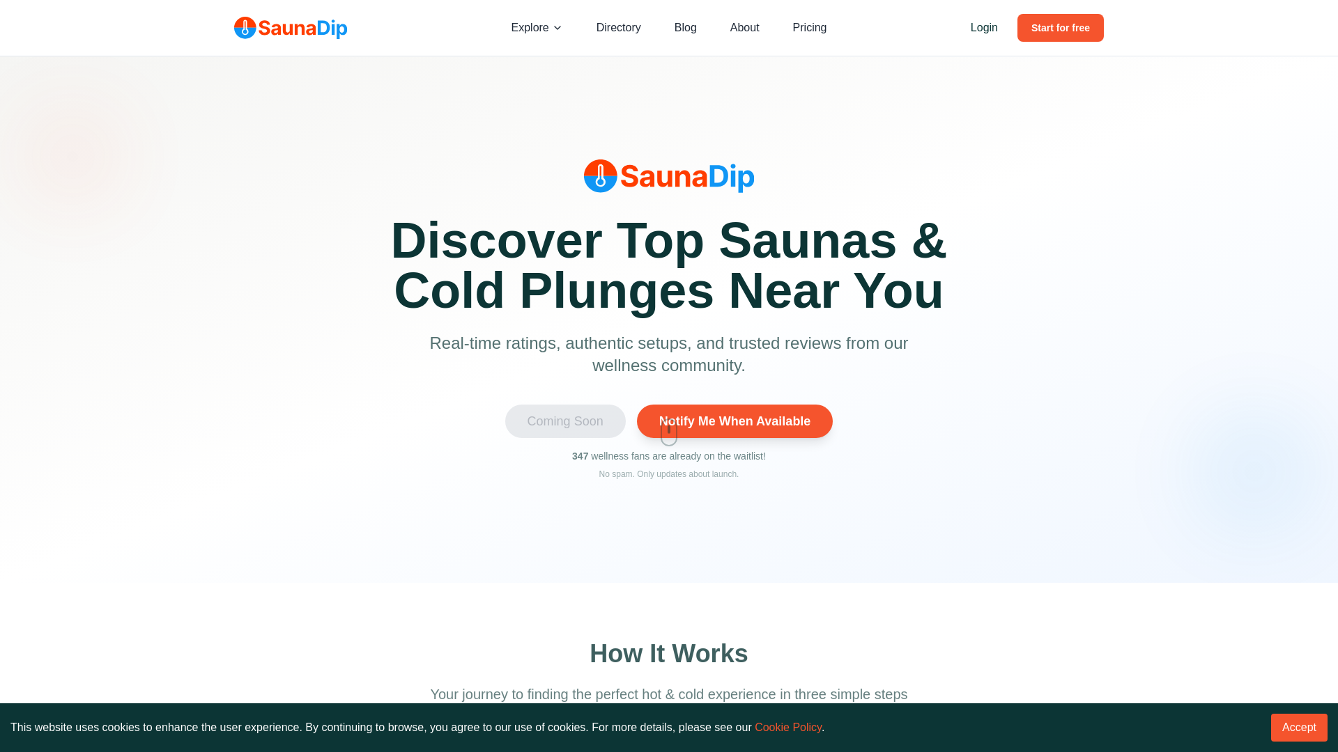 website screenshot of https://saunadip-frontend.pages.dev/
