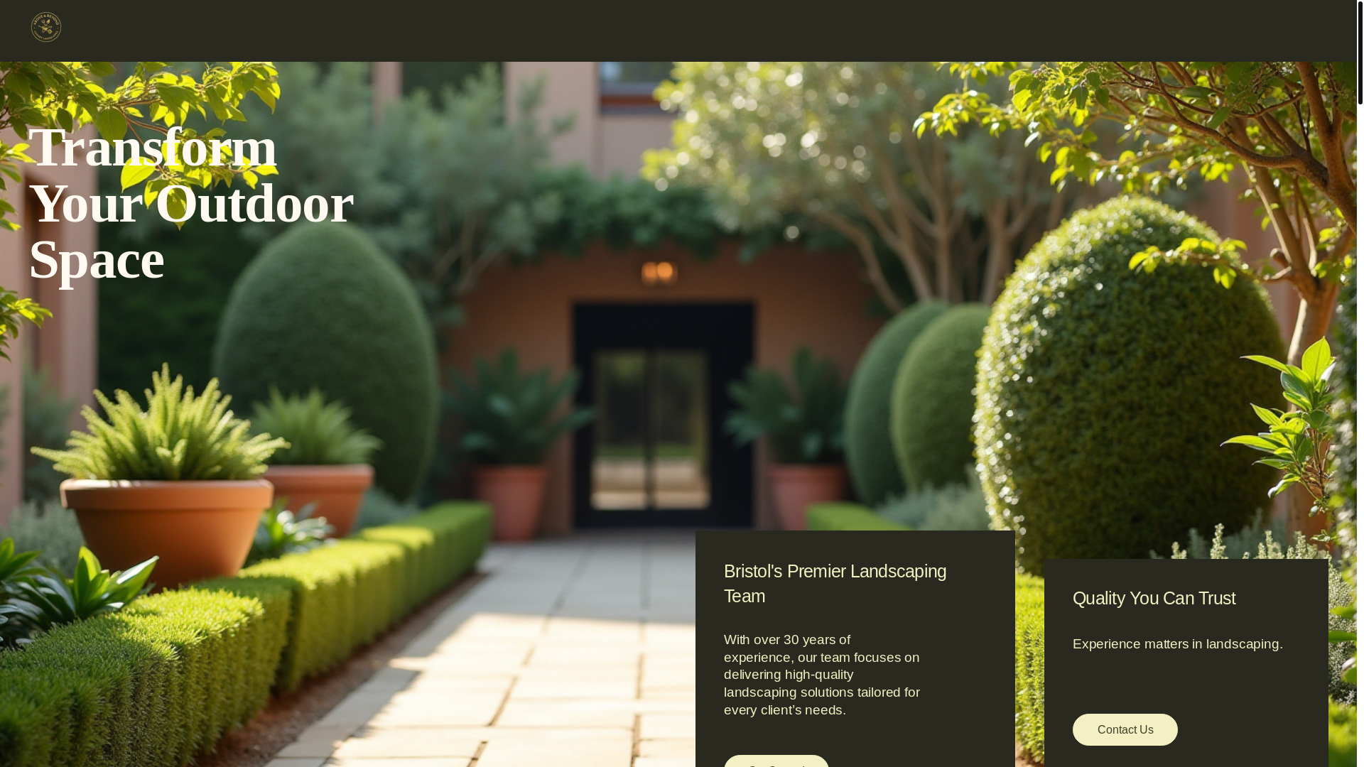 website screenshot of https://aboveandbeyondluxurylandscaping.co.uk/