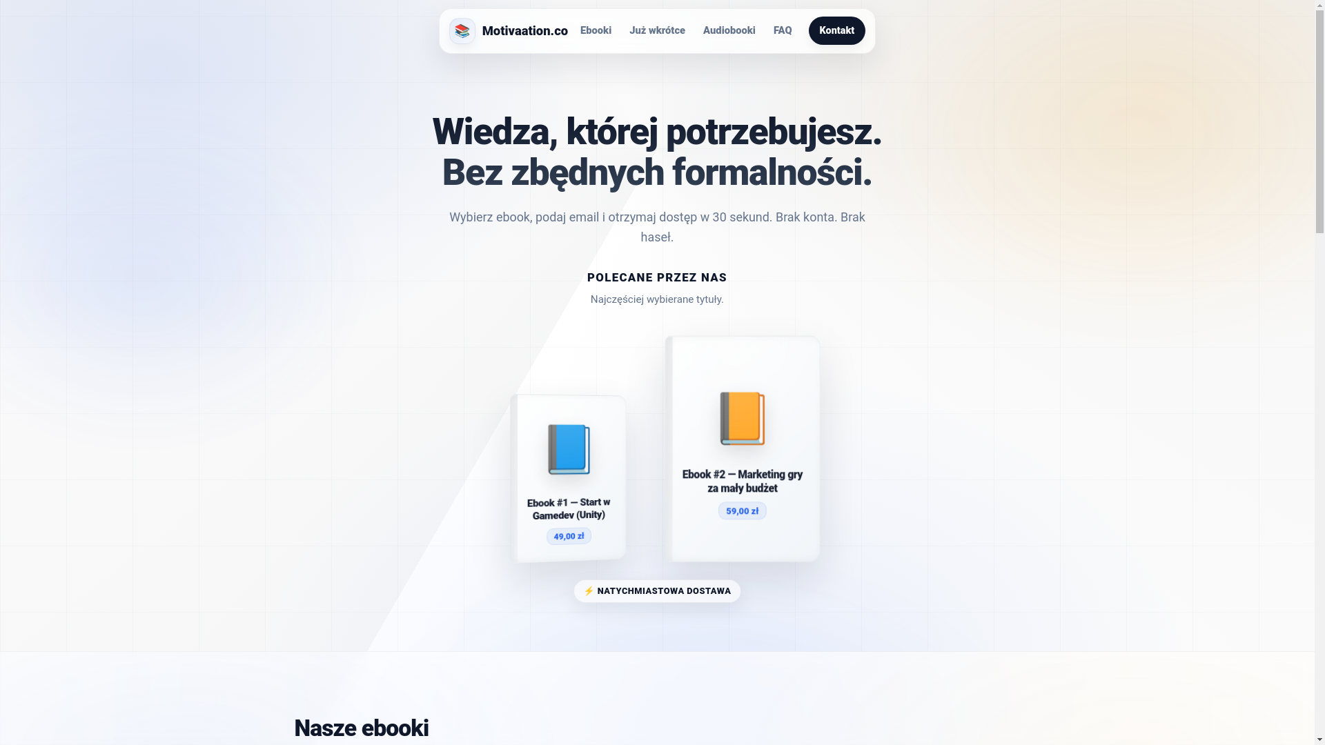 website screenshot of https://motivaationco.com/