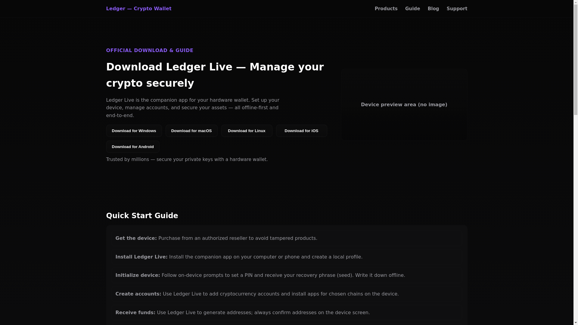 website screenshot of https://ledger-get-start.pages.dev/