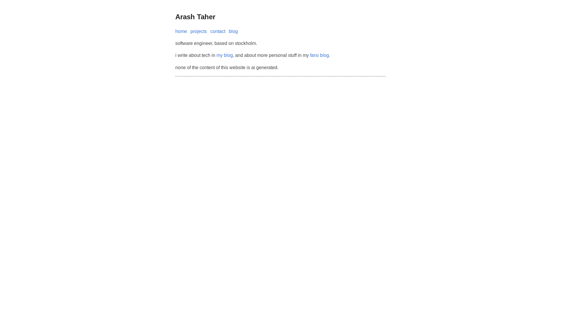website screenshot of https://arashtaher.pages.dev/