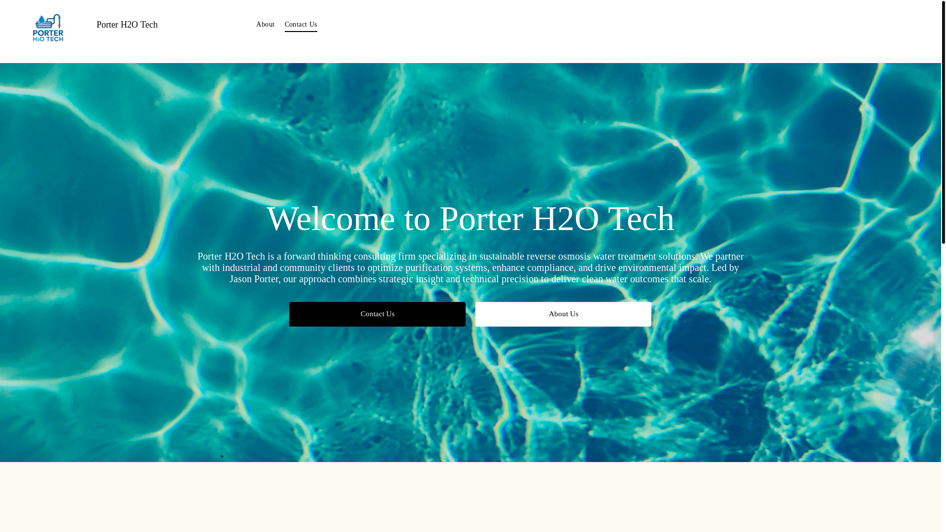 website screenshot of https://porterh2otech.com/