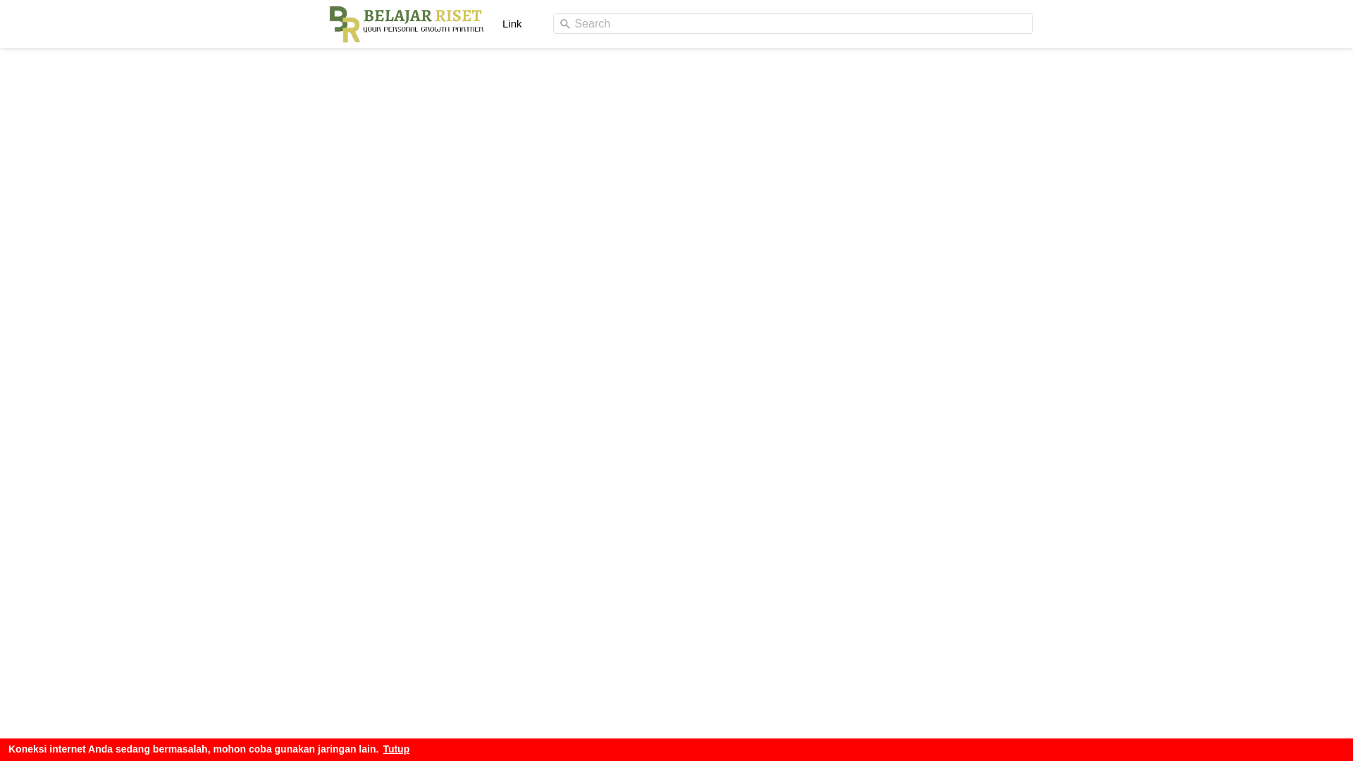 website screenshot of https://belajarriset.my.id/
