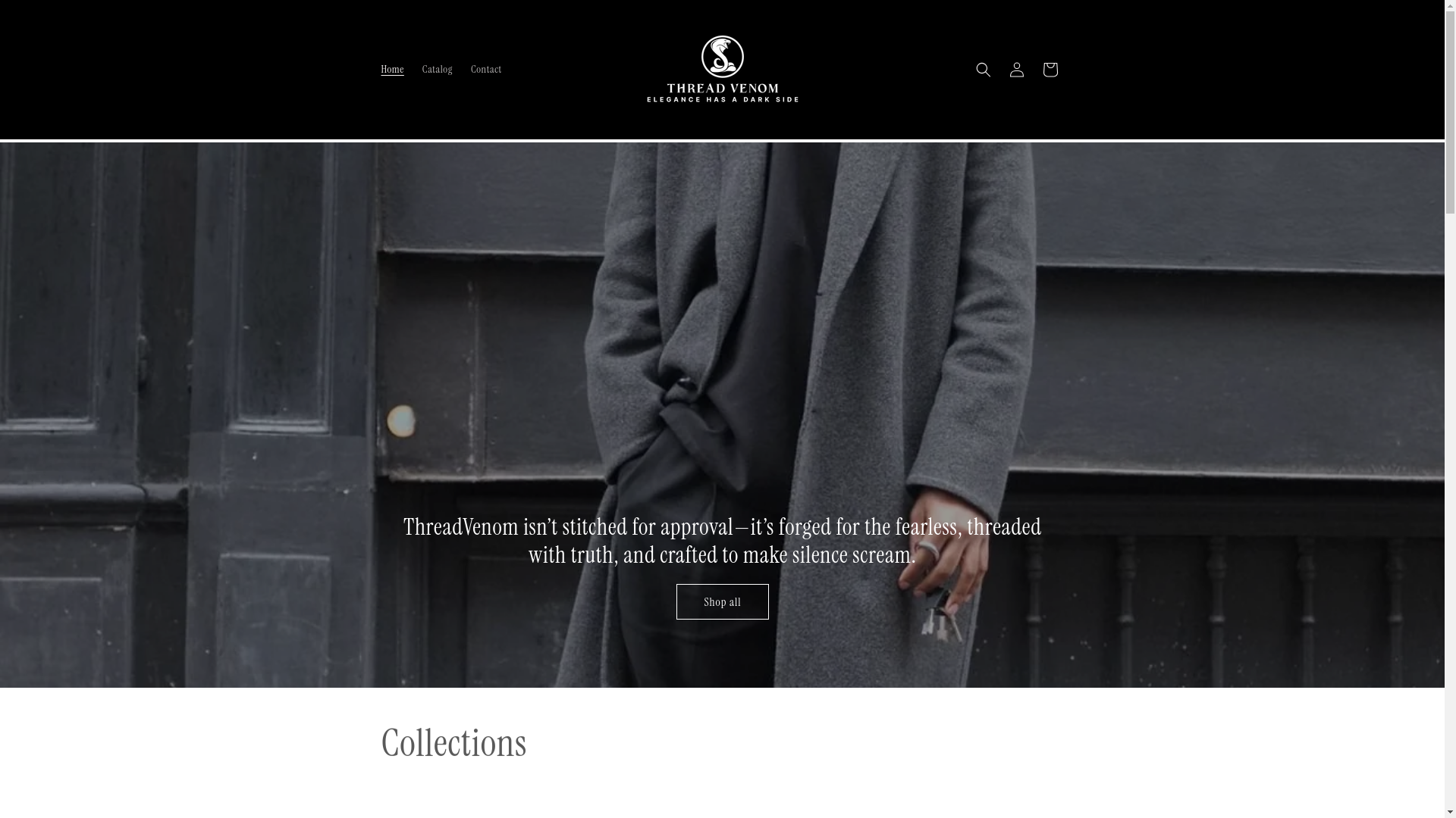 website screenshot of https://threadvenom.store/
