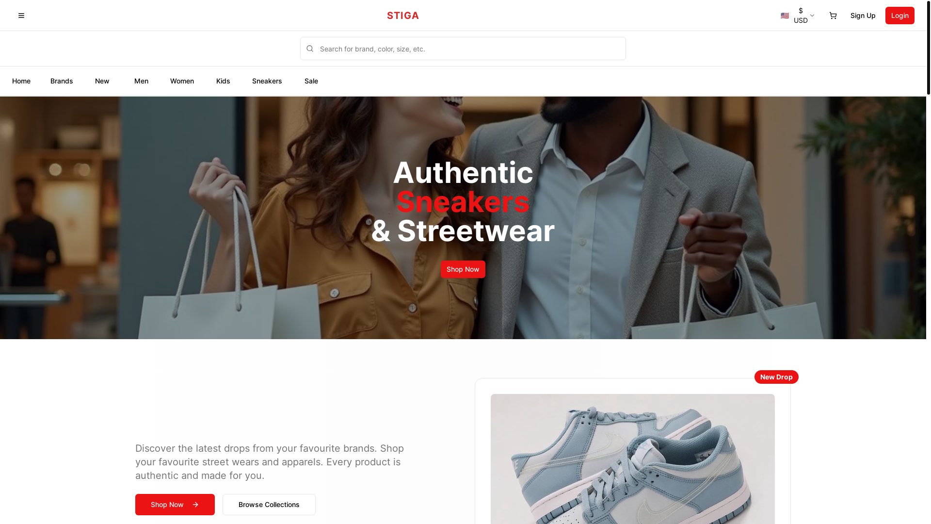 website screenshot of https://stigafinal.pages.dev/