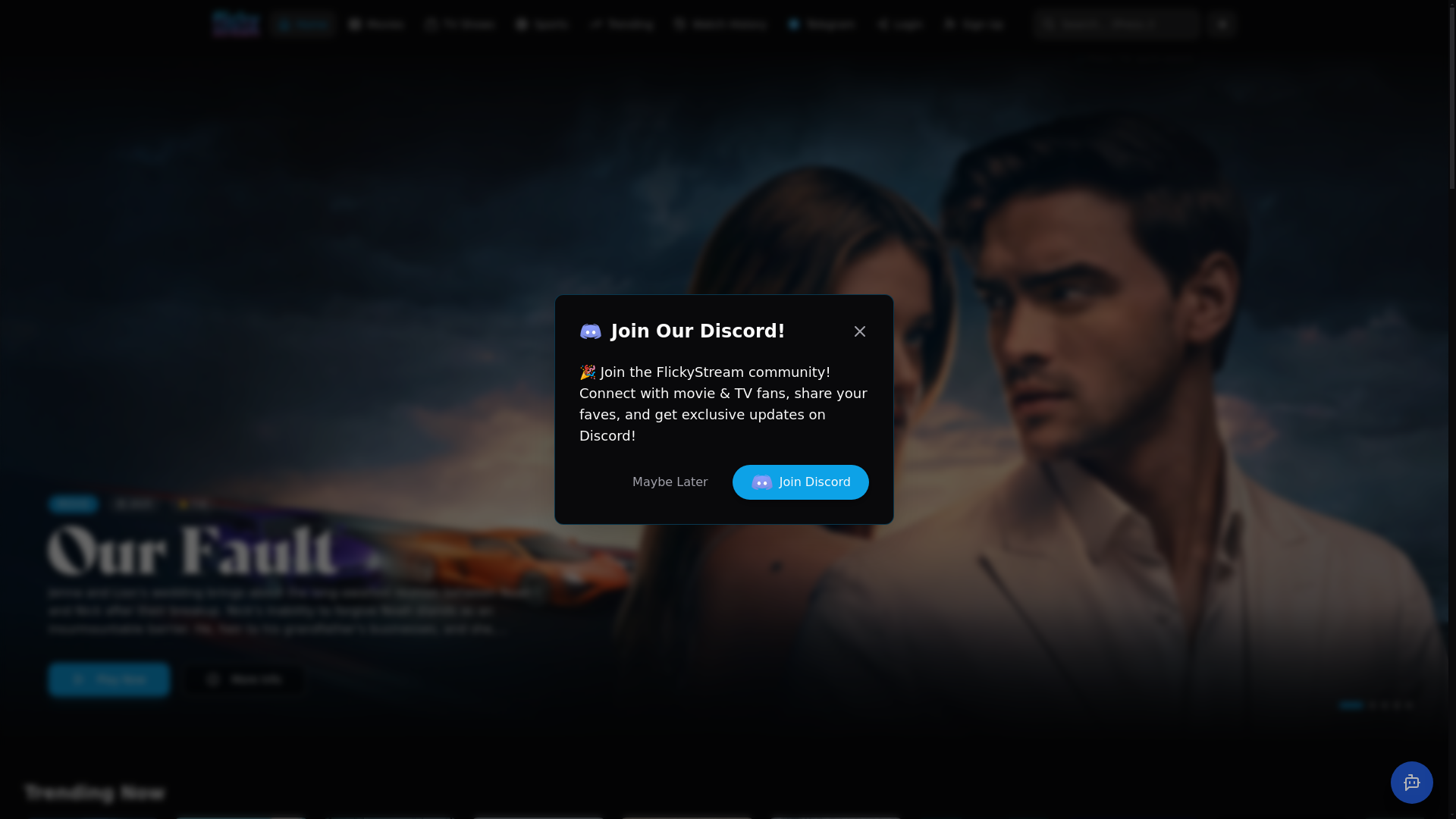 website screenshot of https://flickystream.ru/