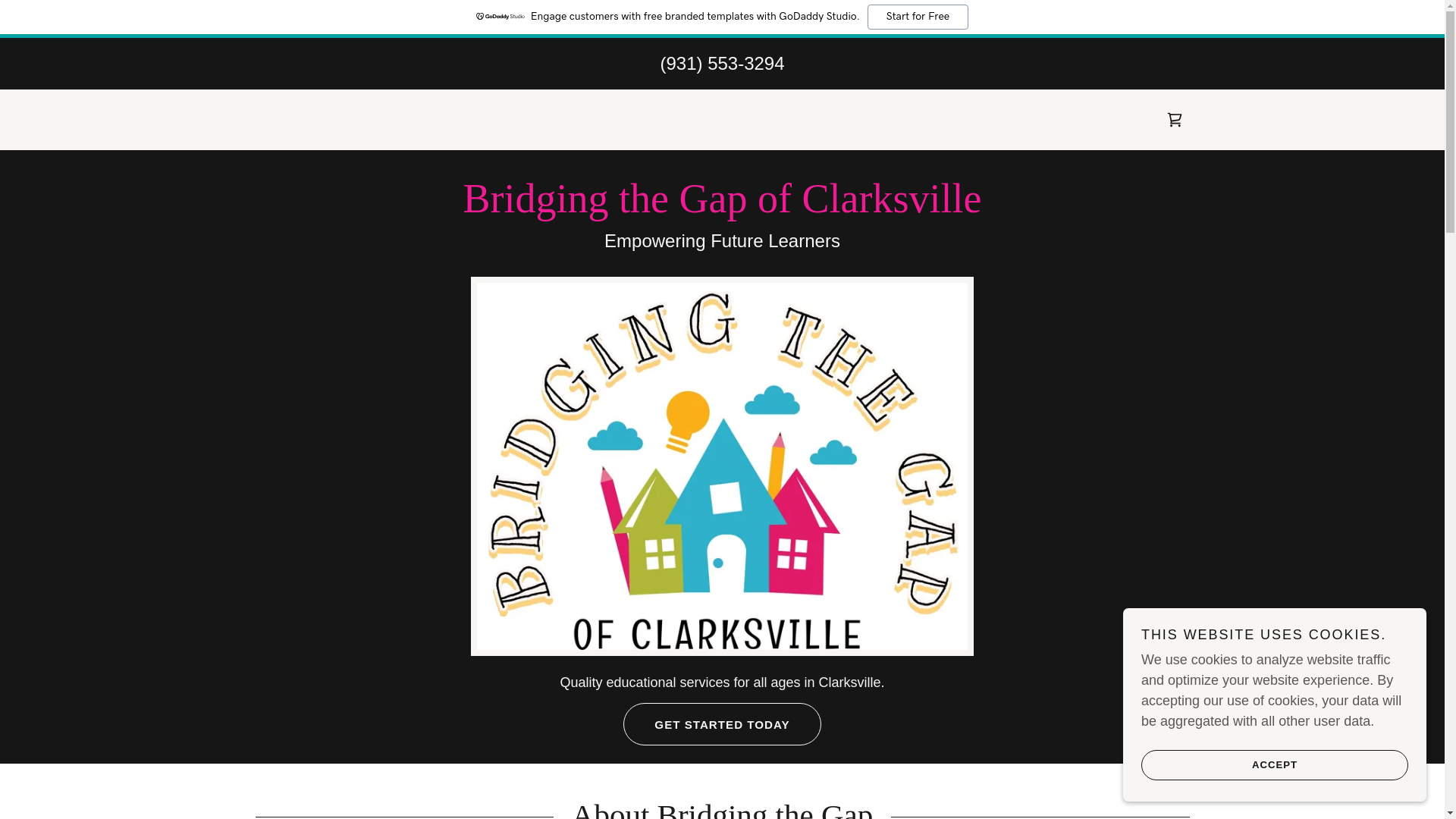 website screenshot of https://bridgingthegapofclarksville.com/