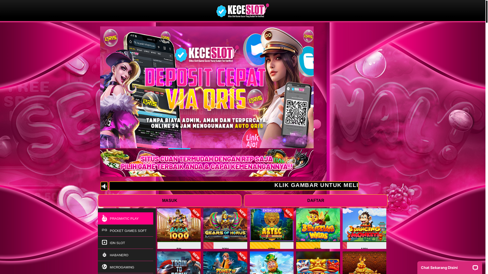 website screenshot of https://rtpkecekali.xyz/