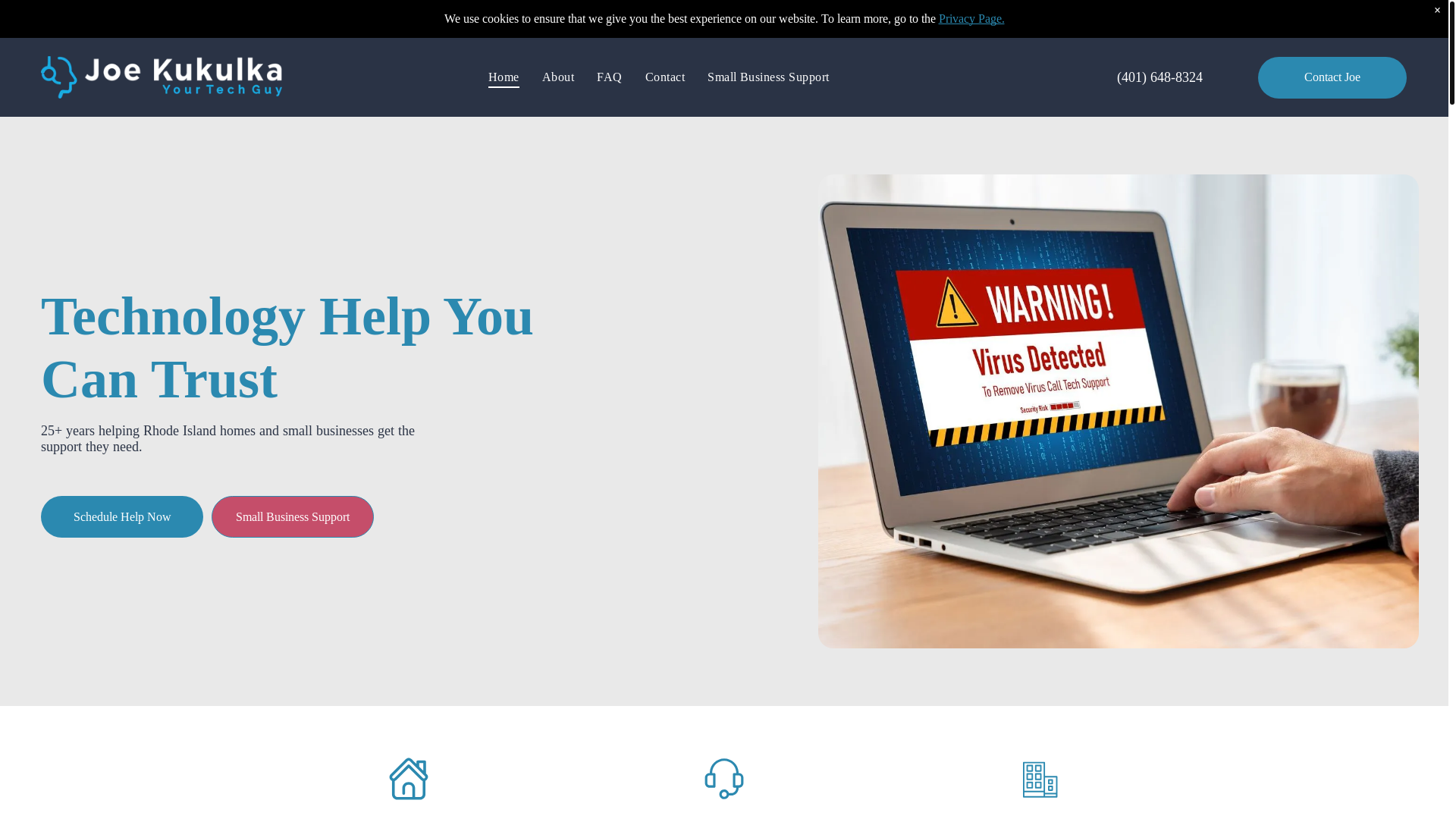 website screenshot of https://joeyourtechguy.com/