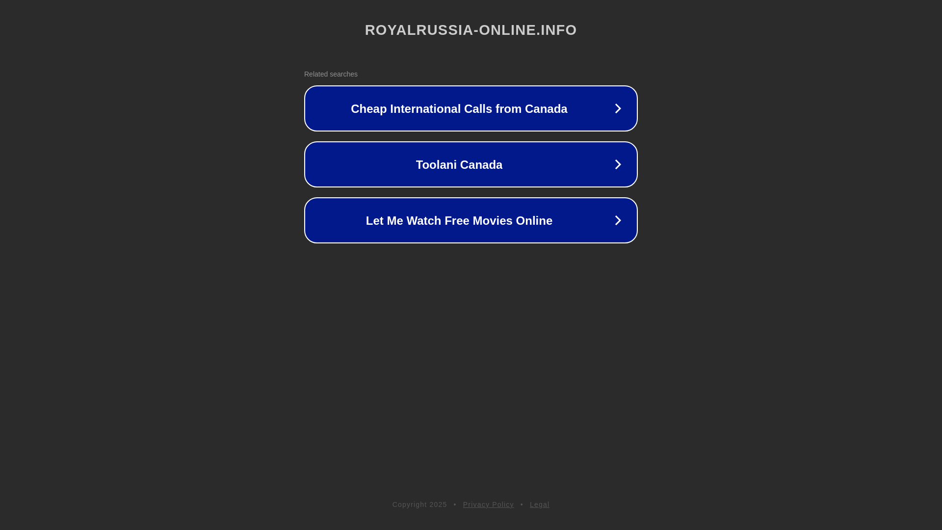 website screenshot of https://royalrussia-online.info/