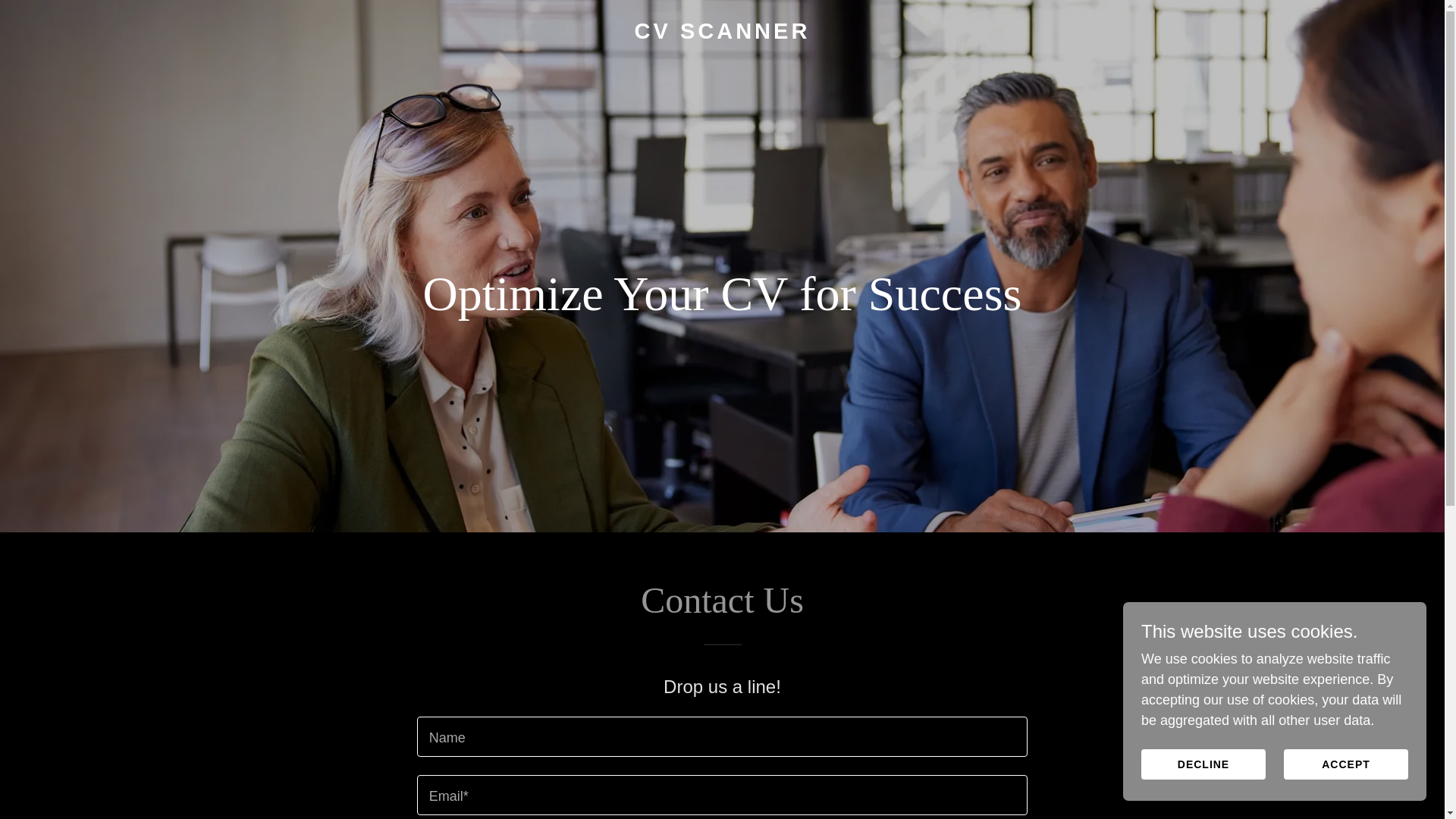 website screenshot of https://cvscanner.co.uk/