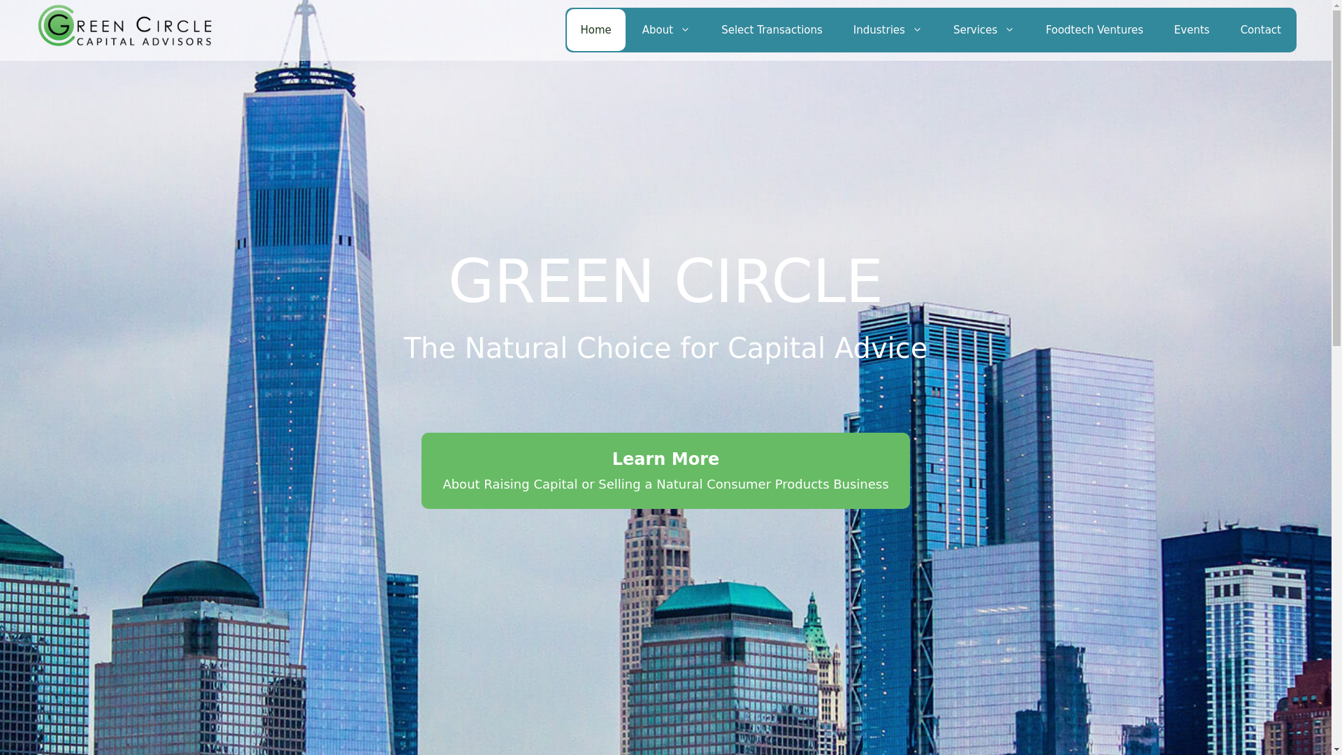 website screenshot of http://francesco@greencirclecap.com/