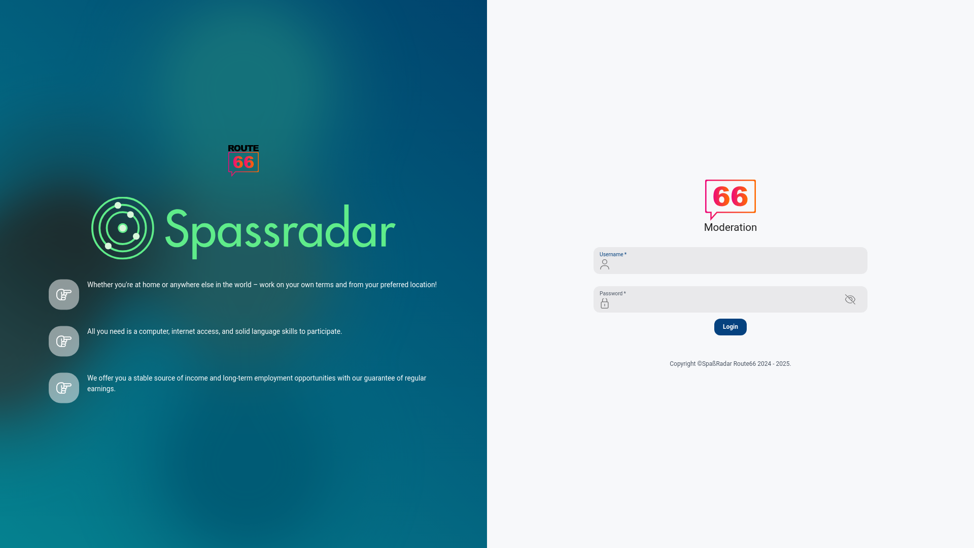 website screenshot of https://spassradar-route66.pages.dev/