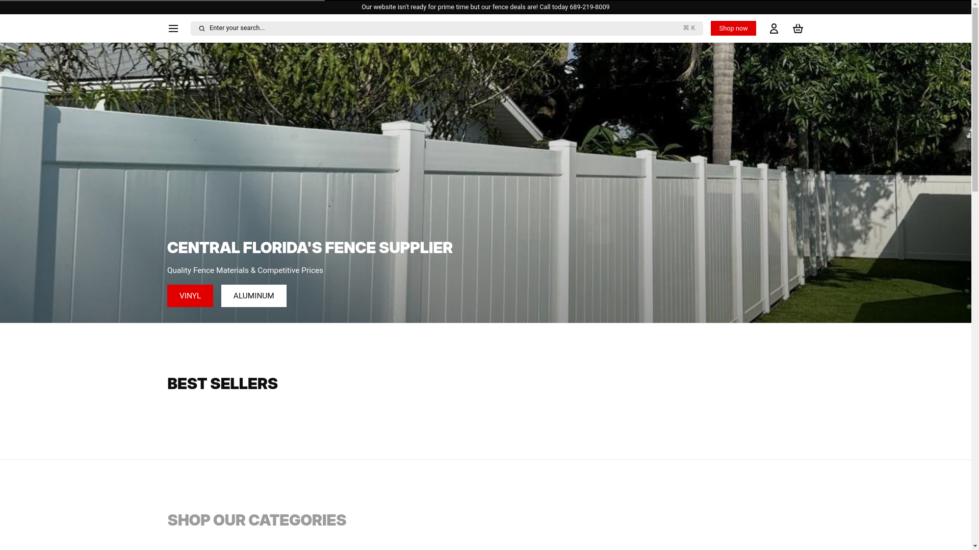 website screenshot of https://choicefencesupply.com/