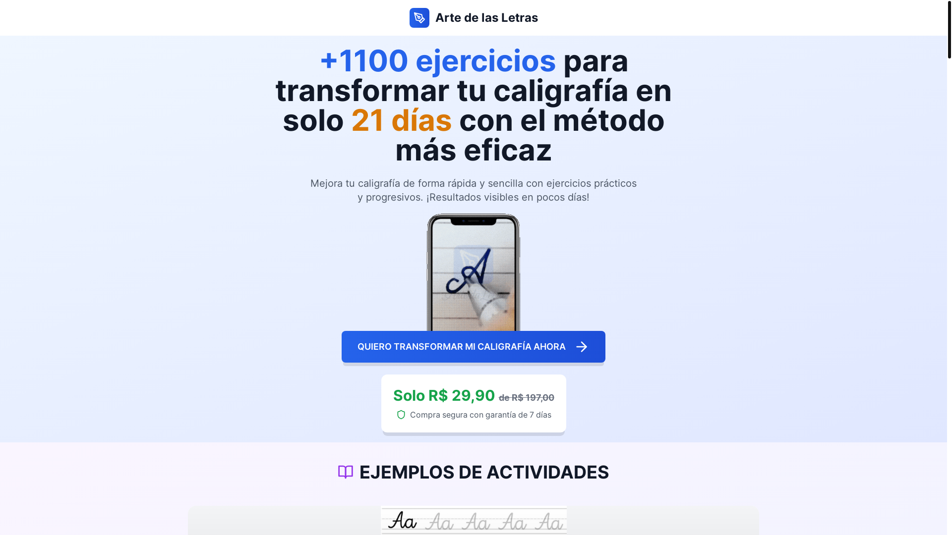 website screenshot of https://arte-da-letra-latam.pages.dev/