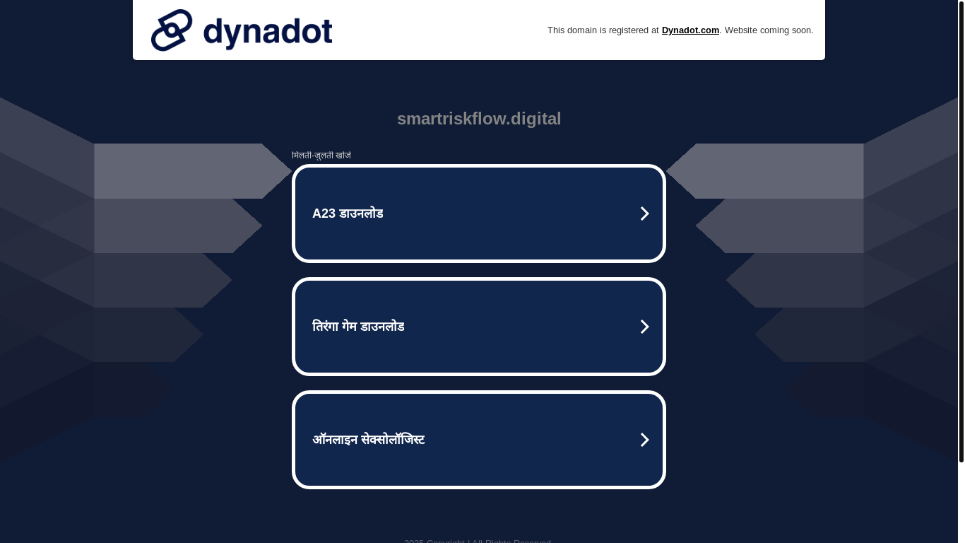 website screenshot of https://smartriskflow.digital/