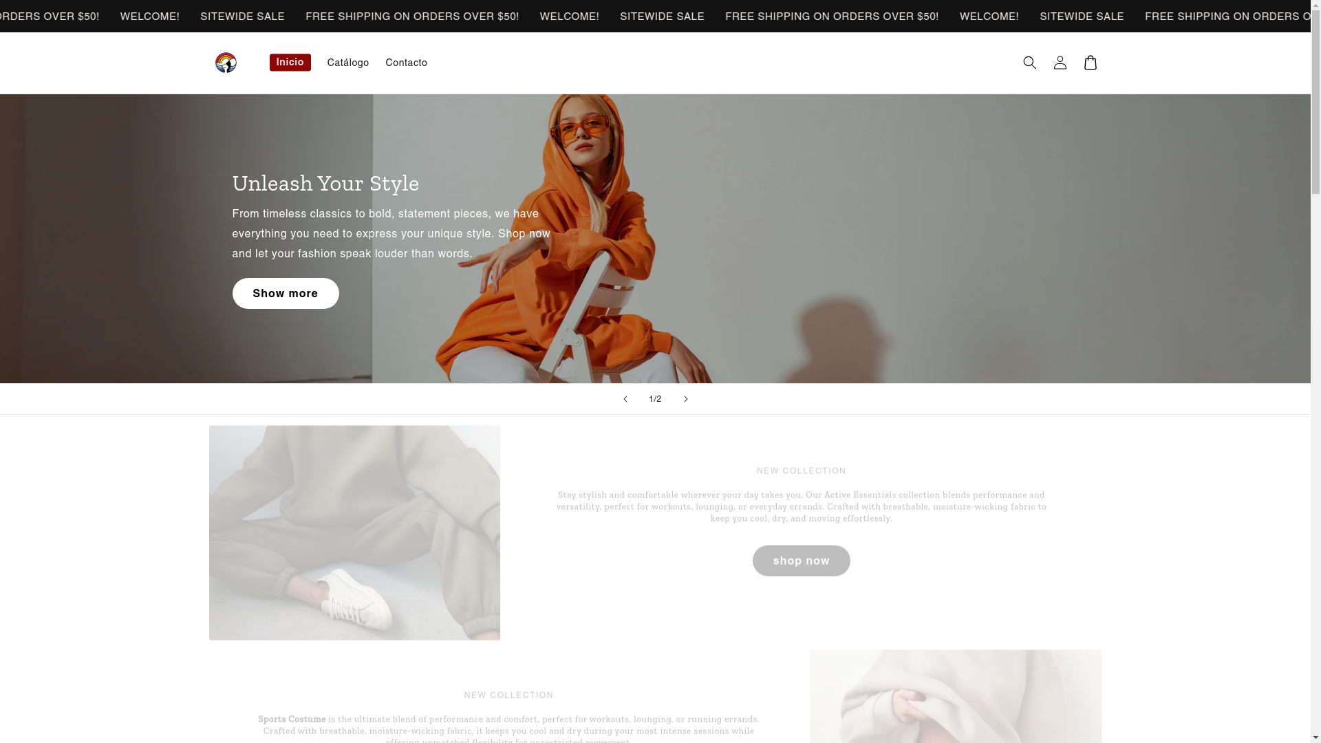 website screenshot of https://tiendasajomoda.store/