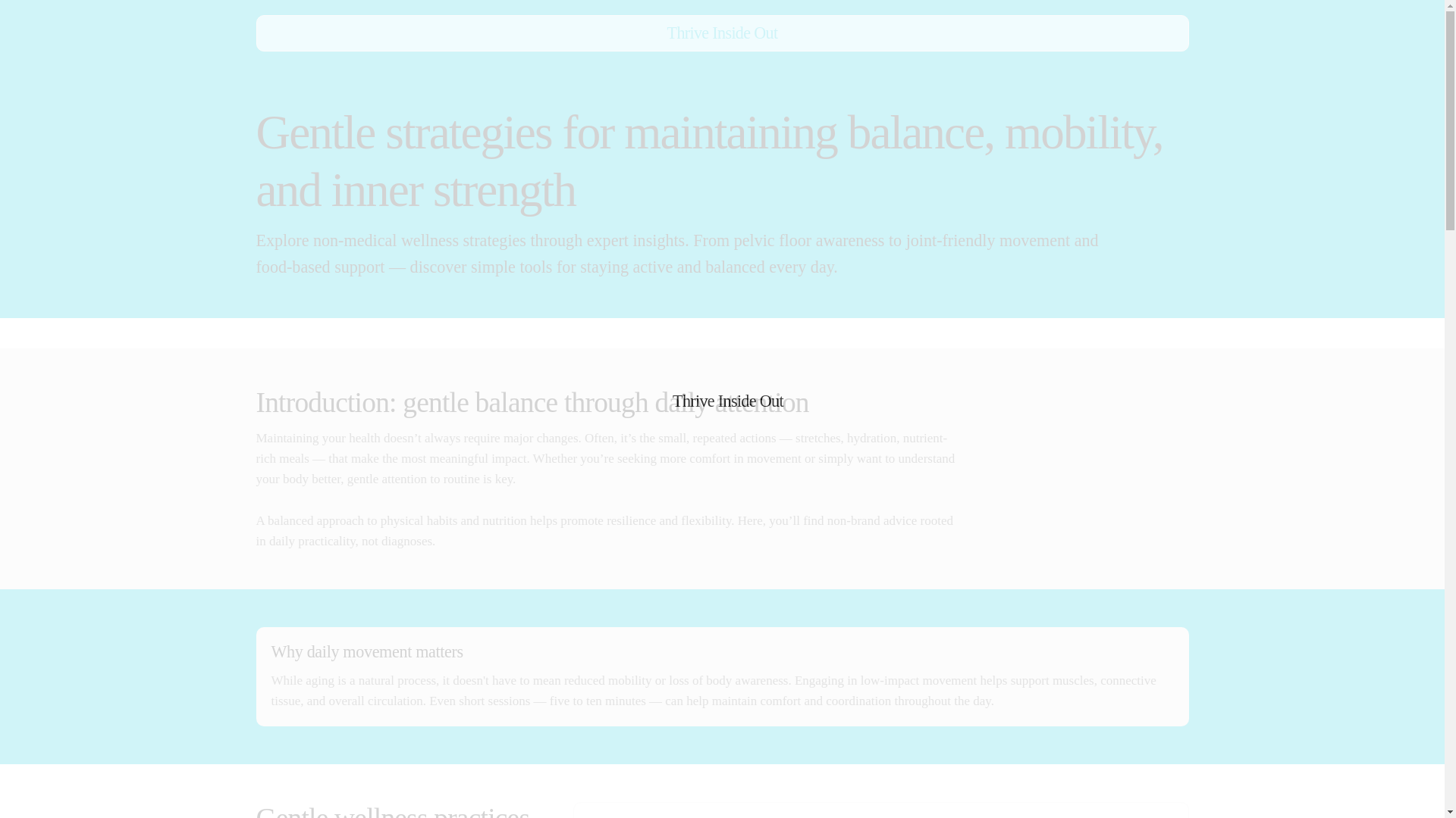 website screenshot of https://thriveinsideout.info/