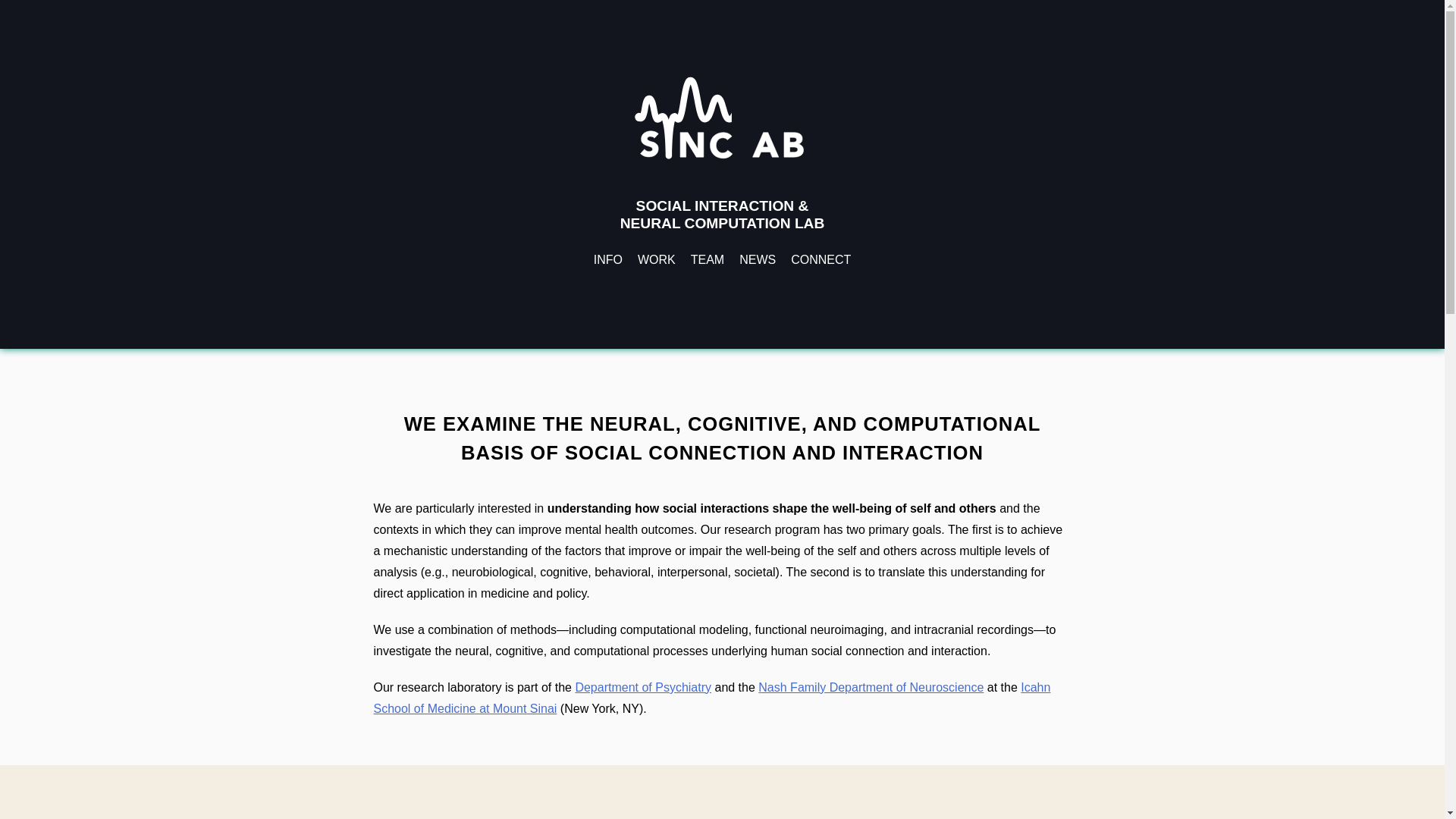 website screenshot of https://sinclaboratory.com/