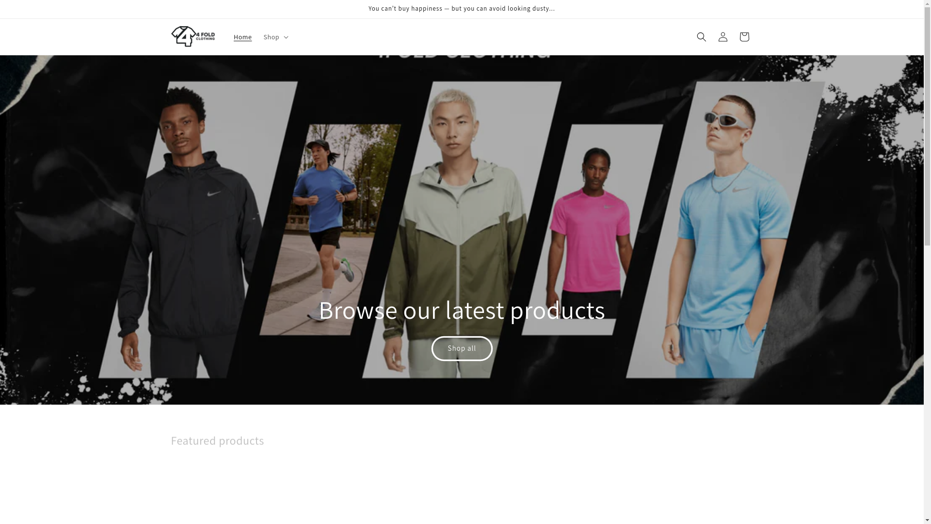 website screenshot of https://4foldclothing.com/