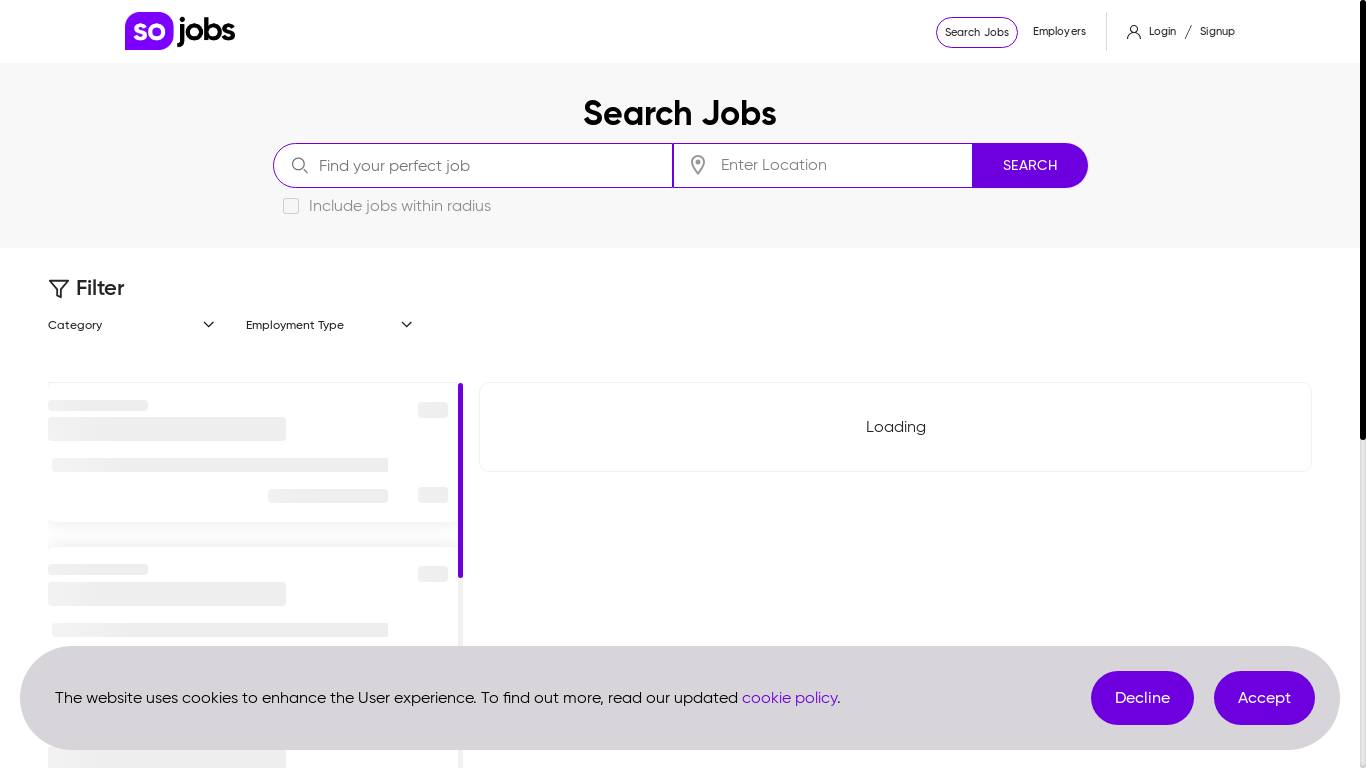 website screenshot of https://sojobs.short.gy/CustomerServiceSpecialistTampaFL