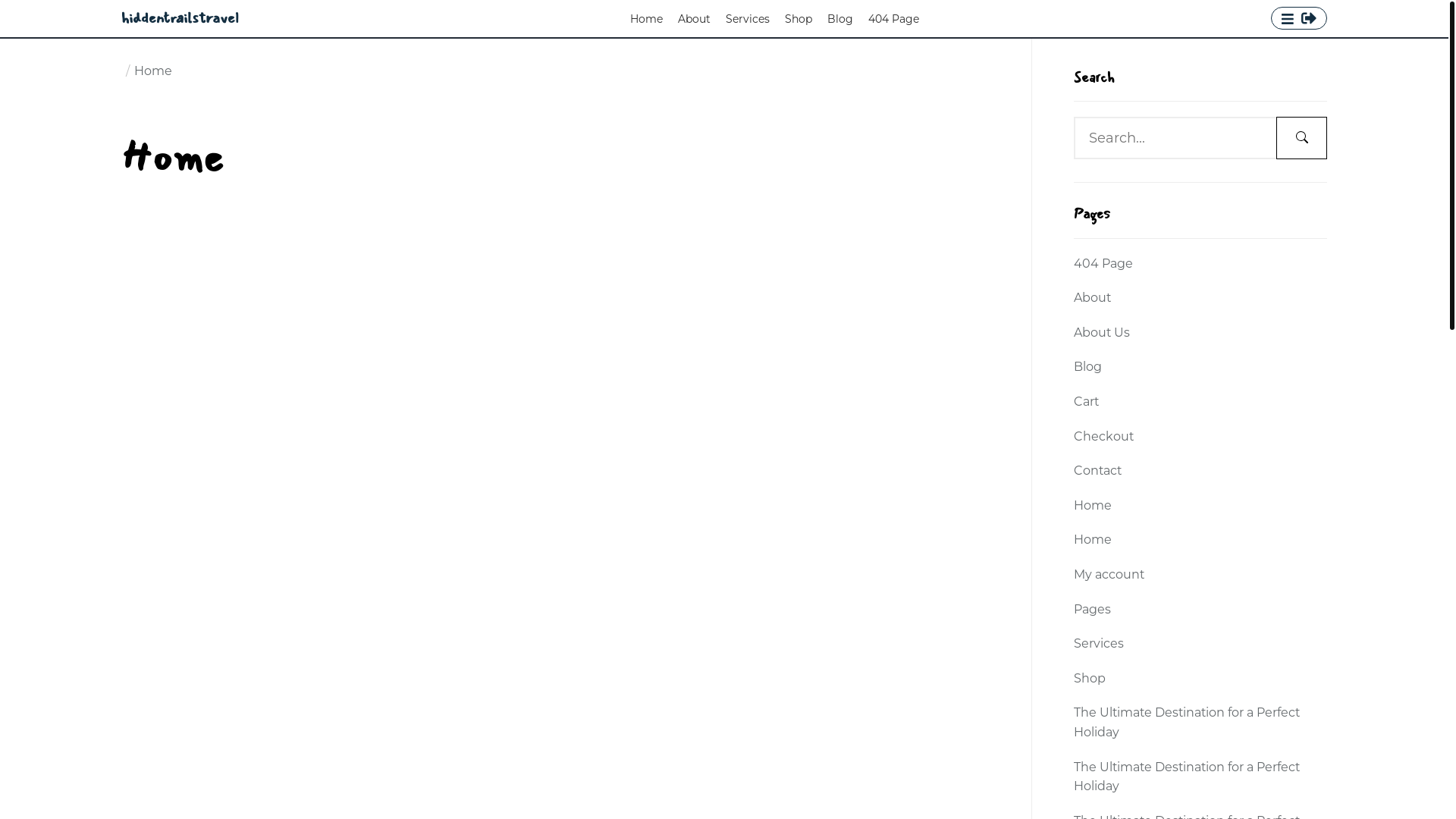 website screenshot of https://hiddentrailstravel.com/