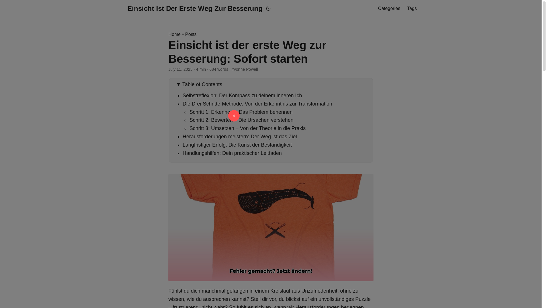website screenshot of https://einsicht-ist-der-erste-weg-zur-besserung.pages.dev/