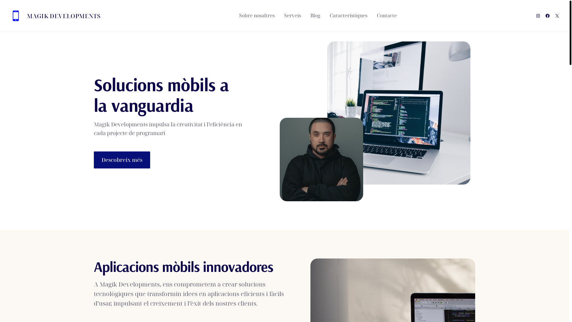 website screenshot of https://magikdevelopments.es/