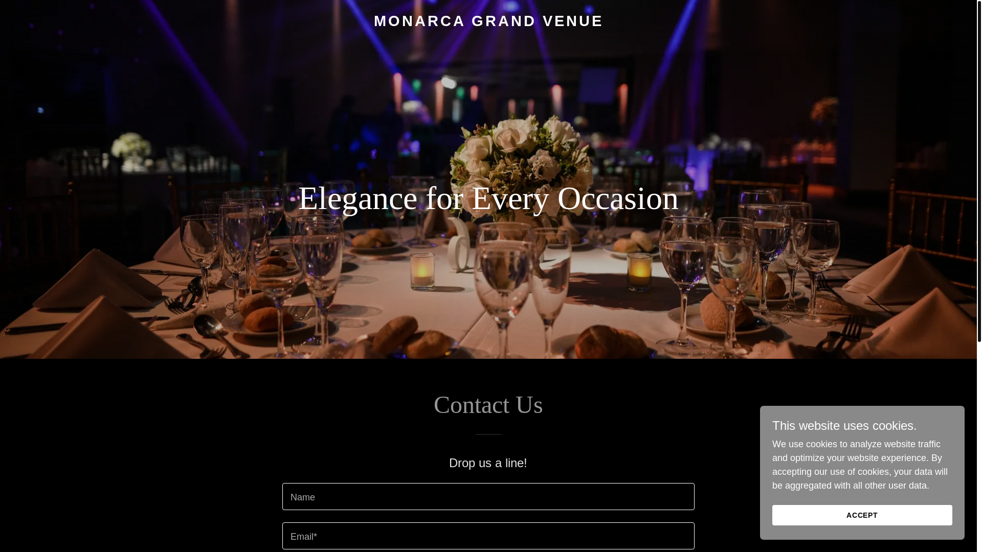website screenshot of https://monarcagrandvenue.com/