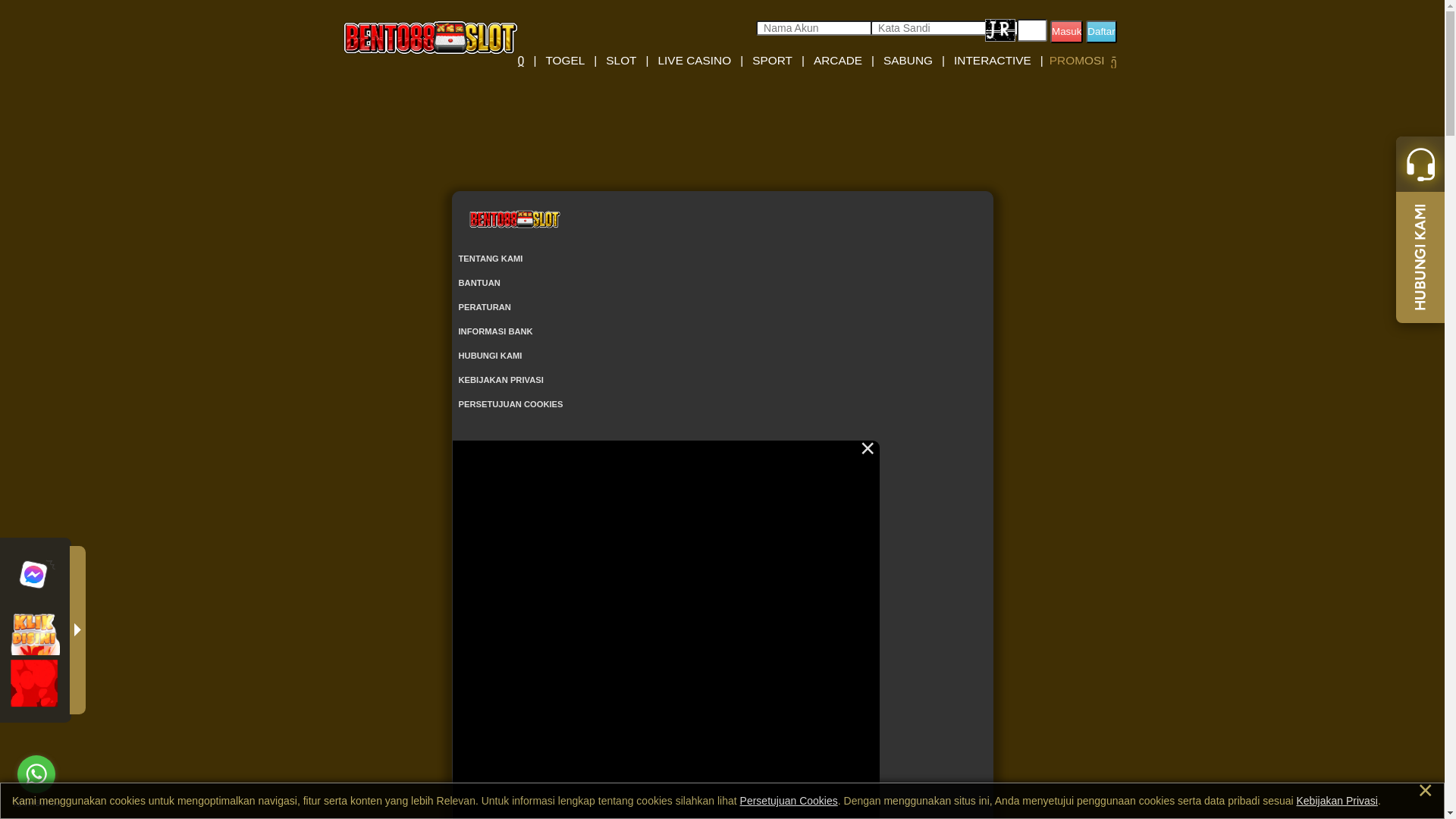 website screenshot of https://bento88slotada.com/