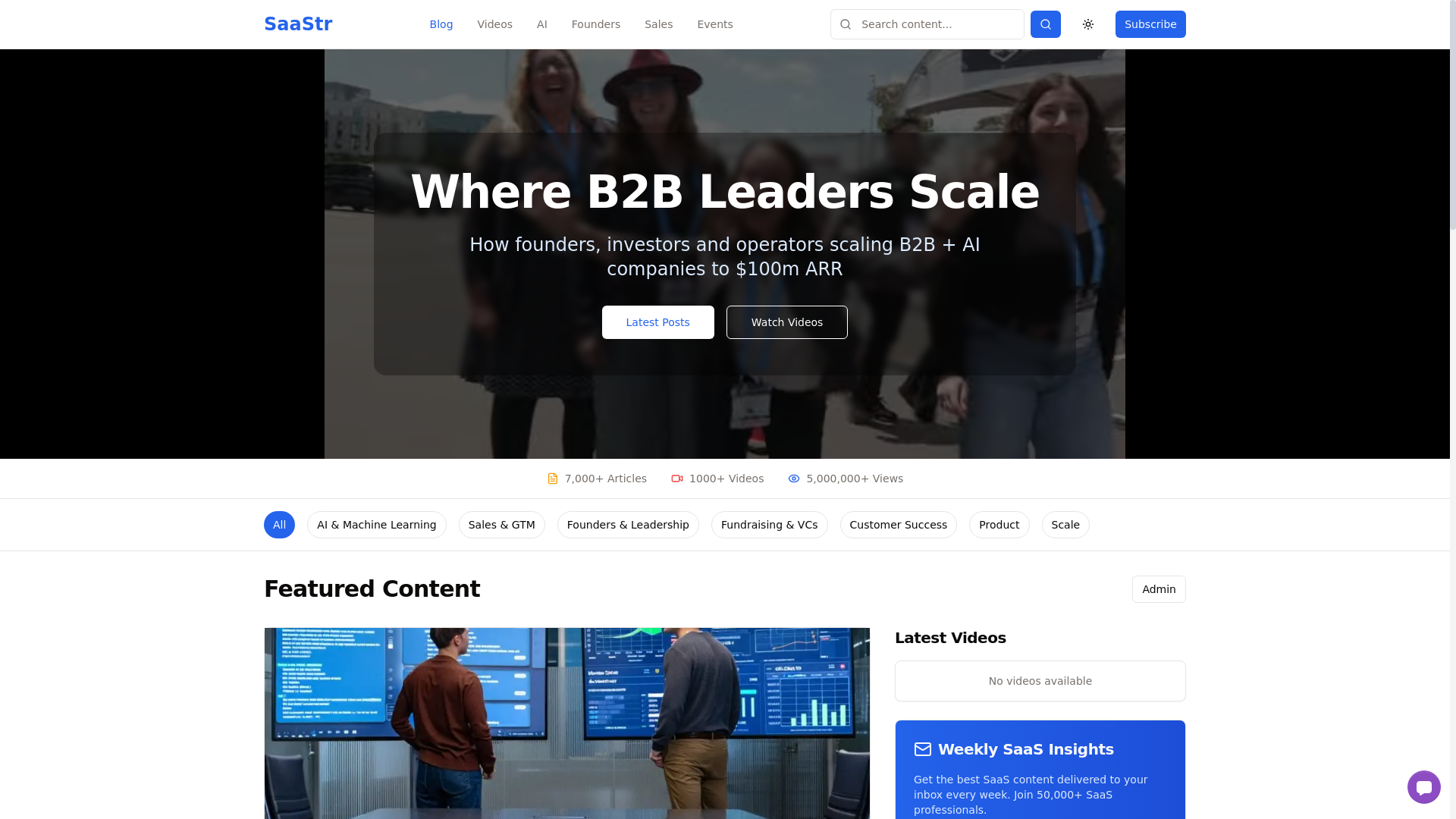 website screenshot of https://newsaastr.com/