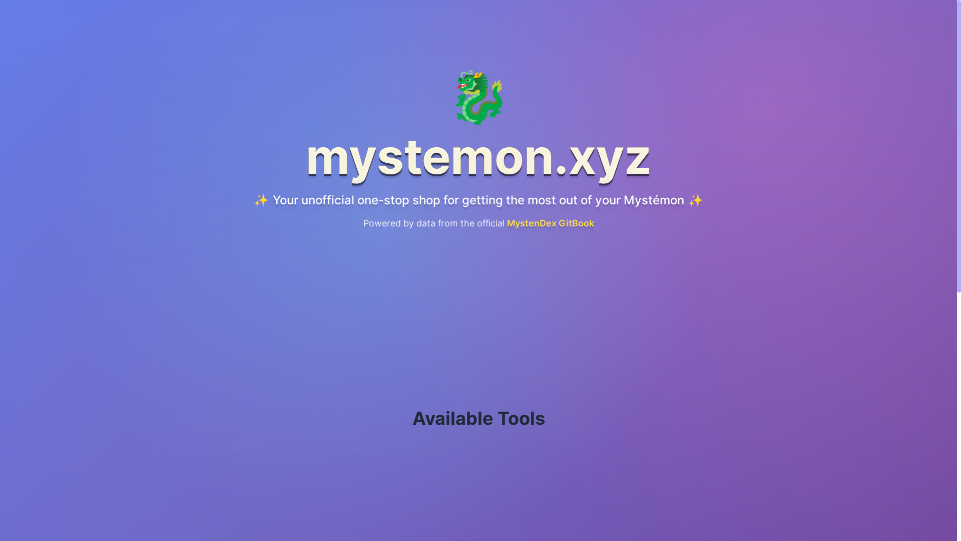 website screenshot of https://mystenmonxyz.pages.dev/