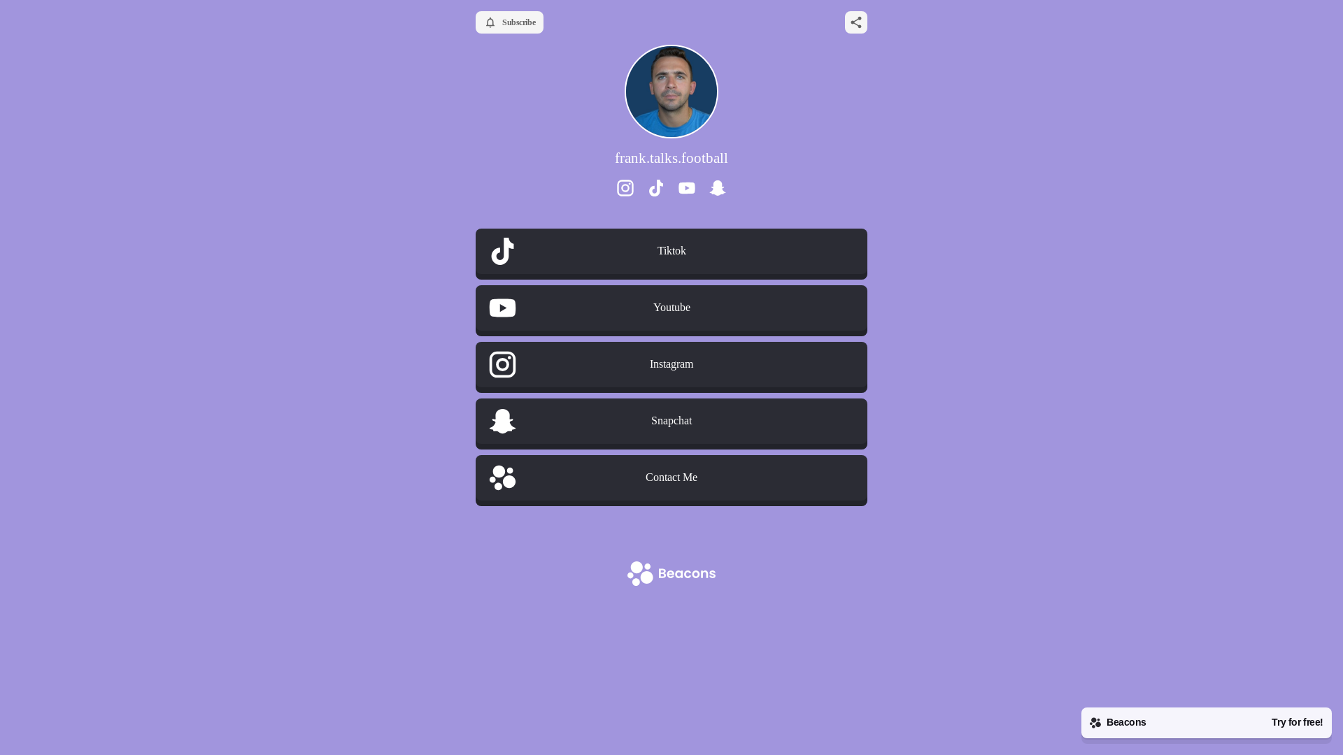 website screenshot of https://franktalksfootball.com/