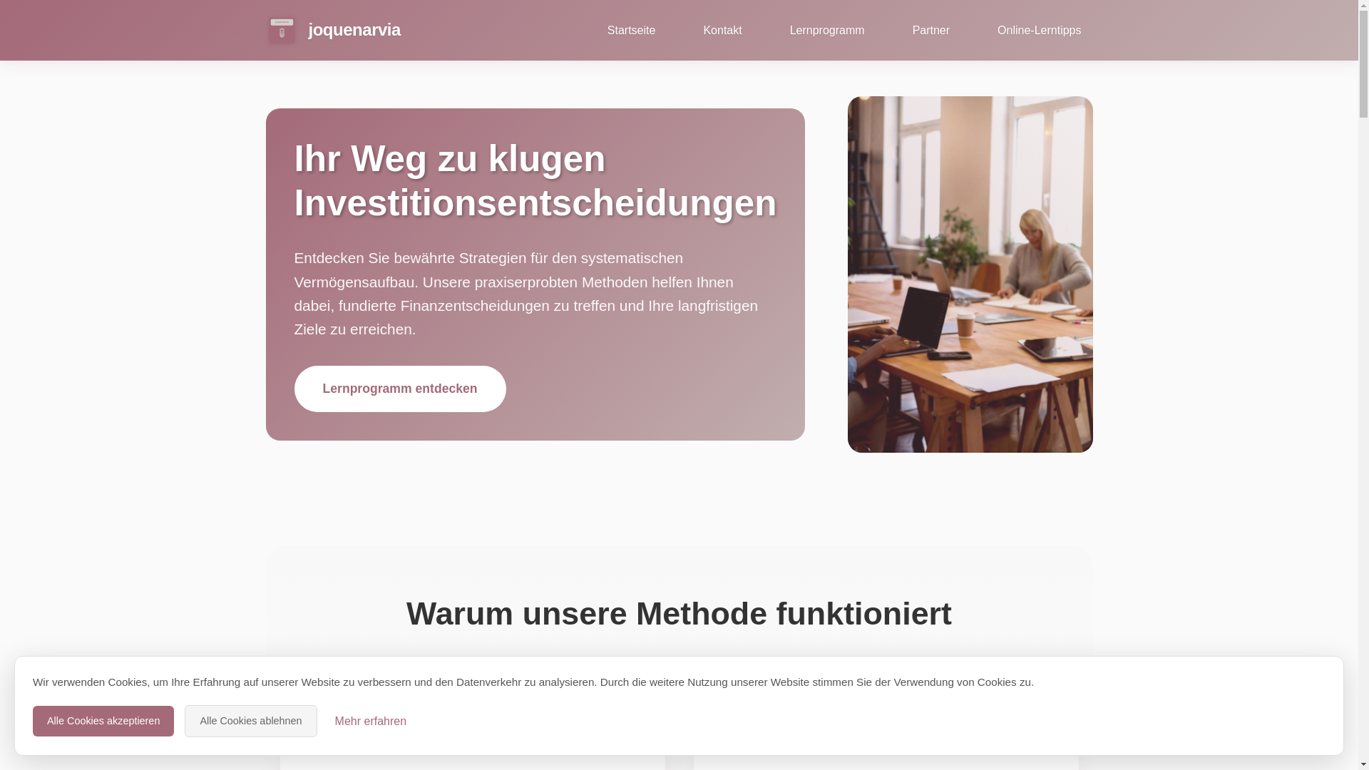 website screenshot of https://joquenarvia.com/