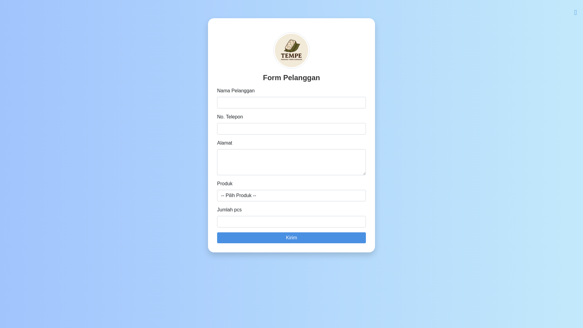 website screenshot of https://anisaintan-tempe.web.id/