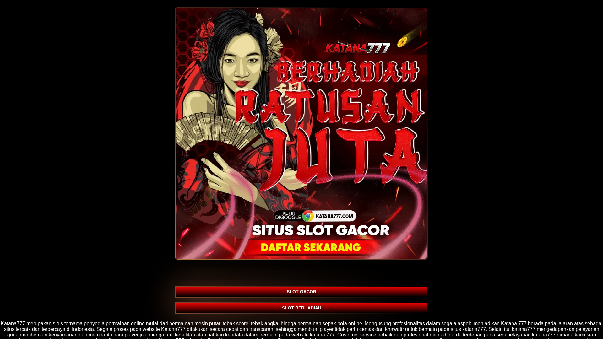 website screenshot of https://katana777slotberhadiahbesar.pages.dev/