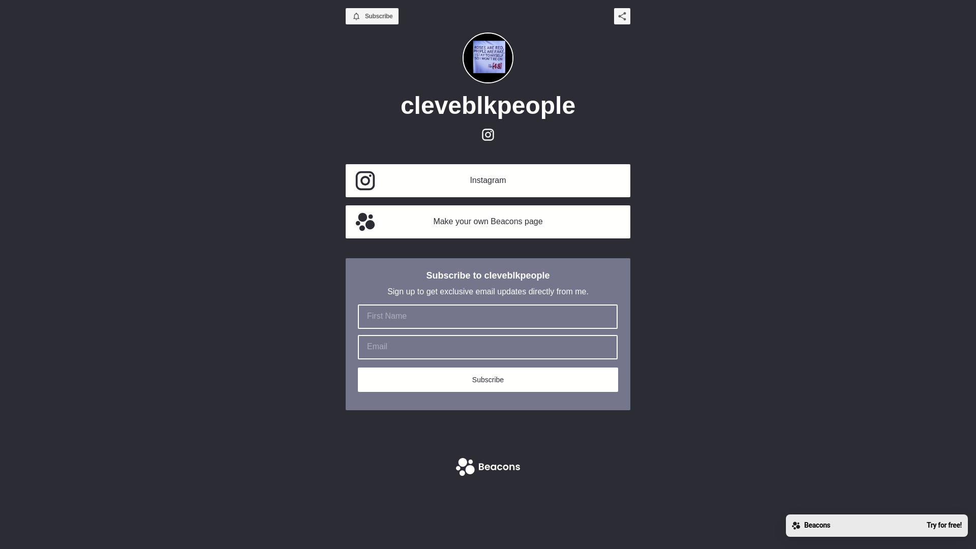website screenshot of https://cleveblkpeople.com/