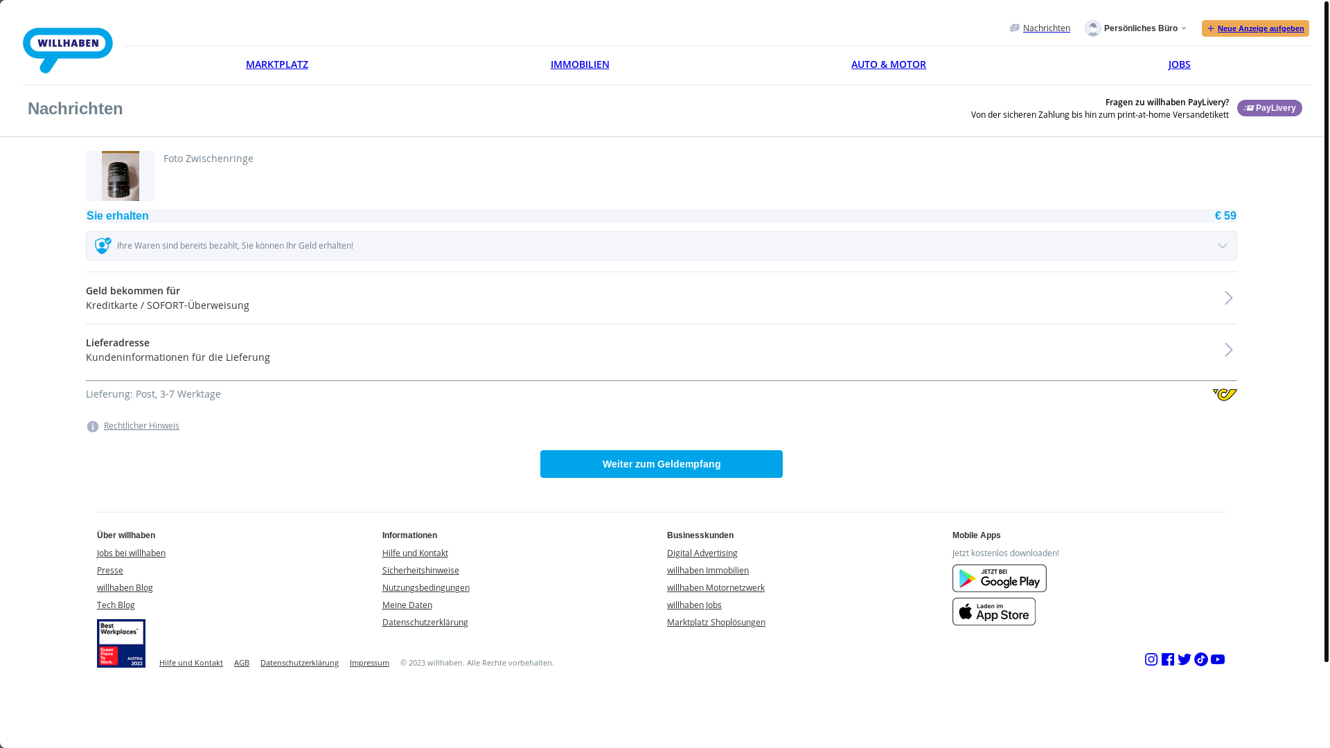 website screenshot of https://willlhaben-at.info99123465.com/get/220462885