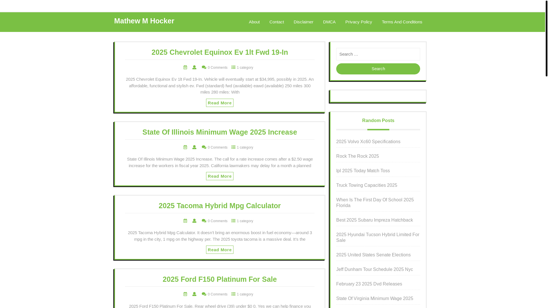 website screenshot of https://mathewmhockerk.pages.dev/