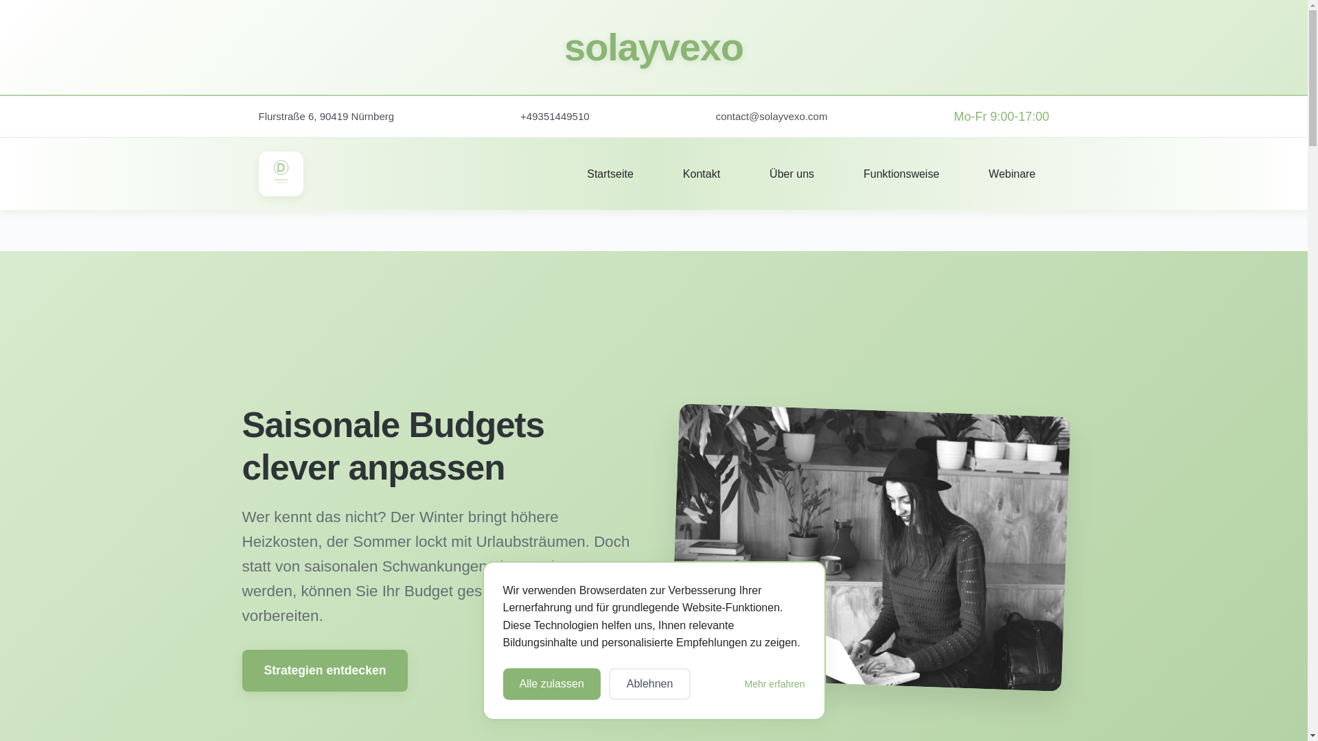 website screenshot of https://solayvexo.com/