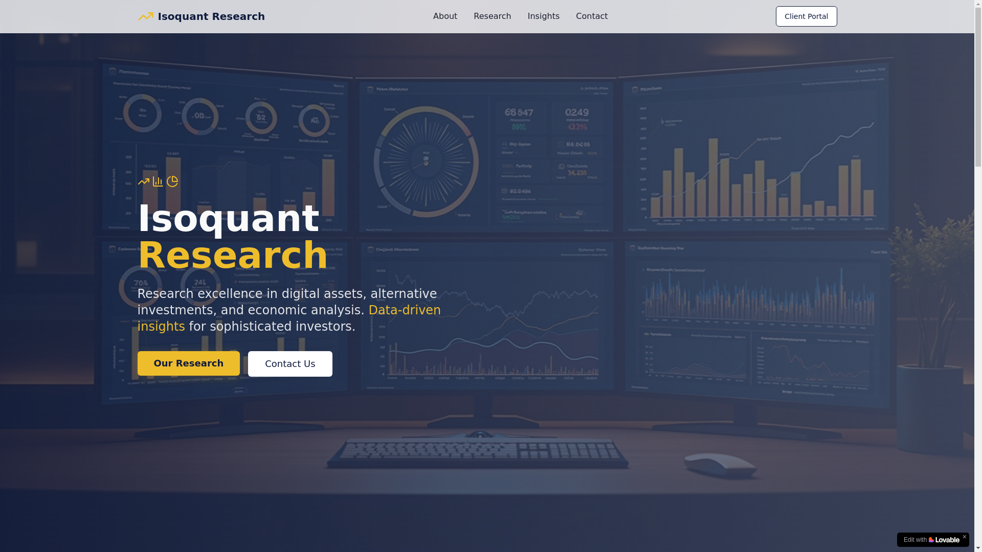 website screenshot of https://isoquantresearch.com/